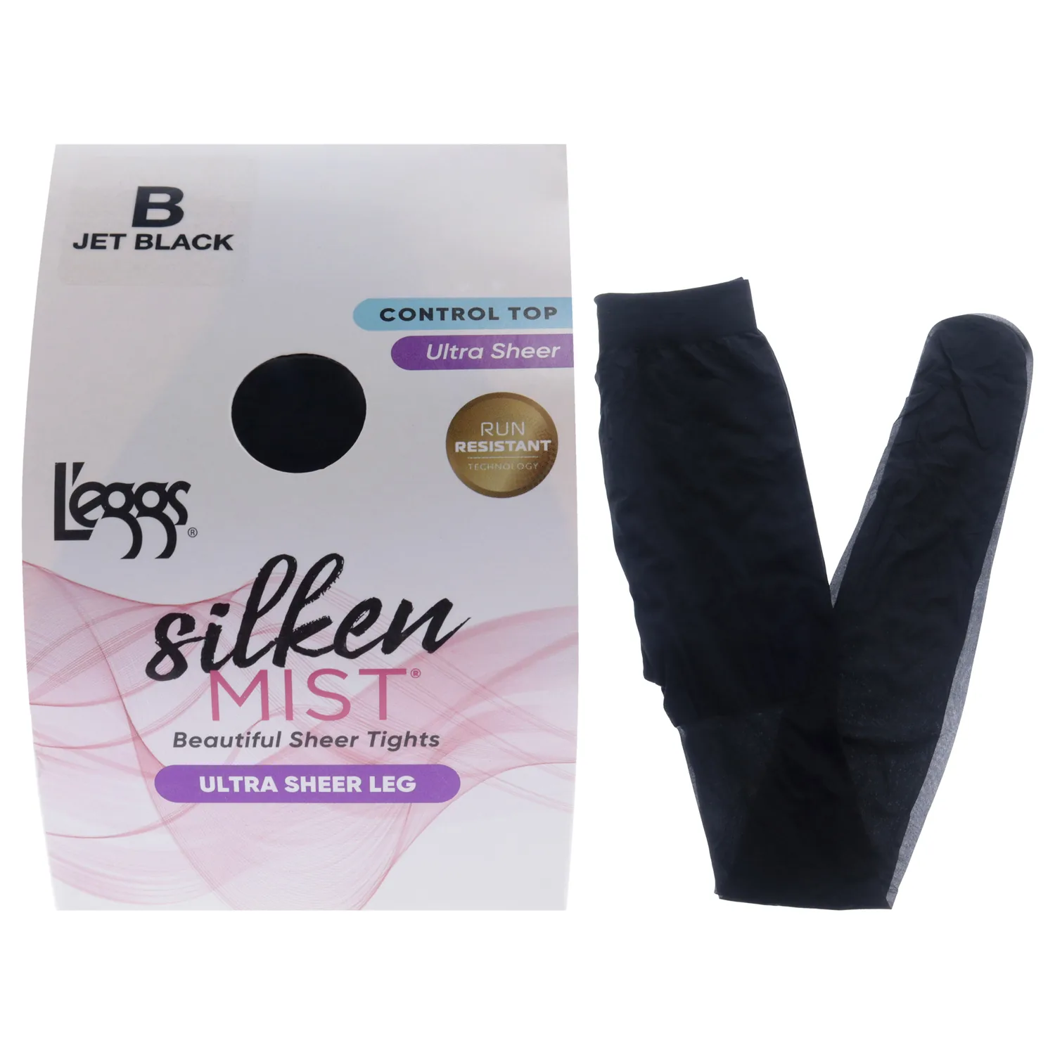 L'eggs Silken Mist Pantyhose - Jet Black for Women