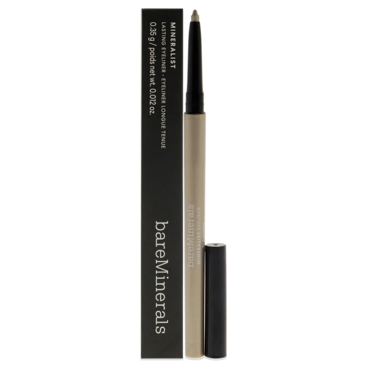 bareMinerals Mineralist Lasting Eyeliner, Mineral-Based Waterproof Eyeliner, Long-Lasting Blendable Color, Safe for Waterline, Retractable, Vegan