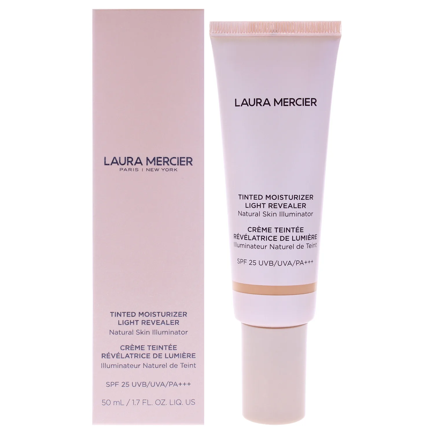 Laura Mercier Tinted Moisturizer Light Revealer Natural Skin Illuminator with SPF 25: All Day Hydration, Ultra-Sheer Coverage, Luminous & Radiant Finish, Skin Tint, Almond