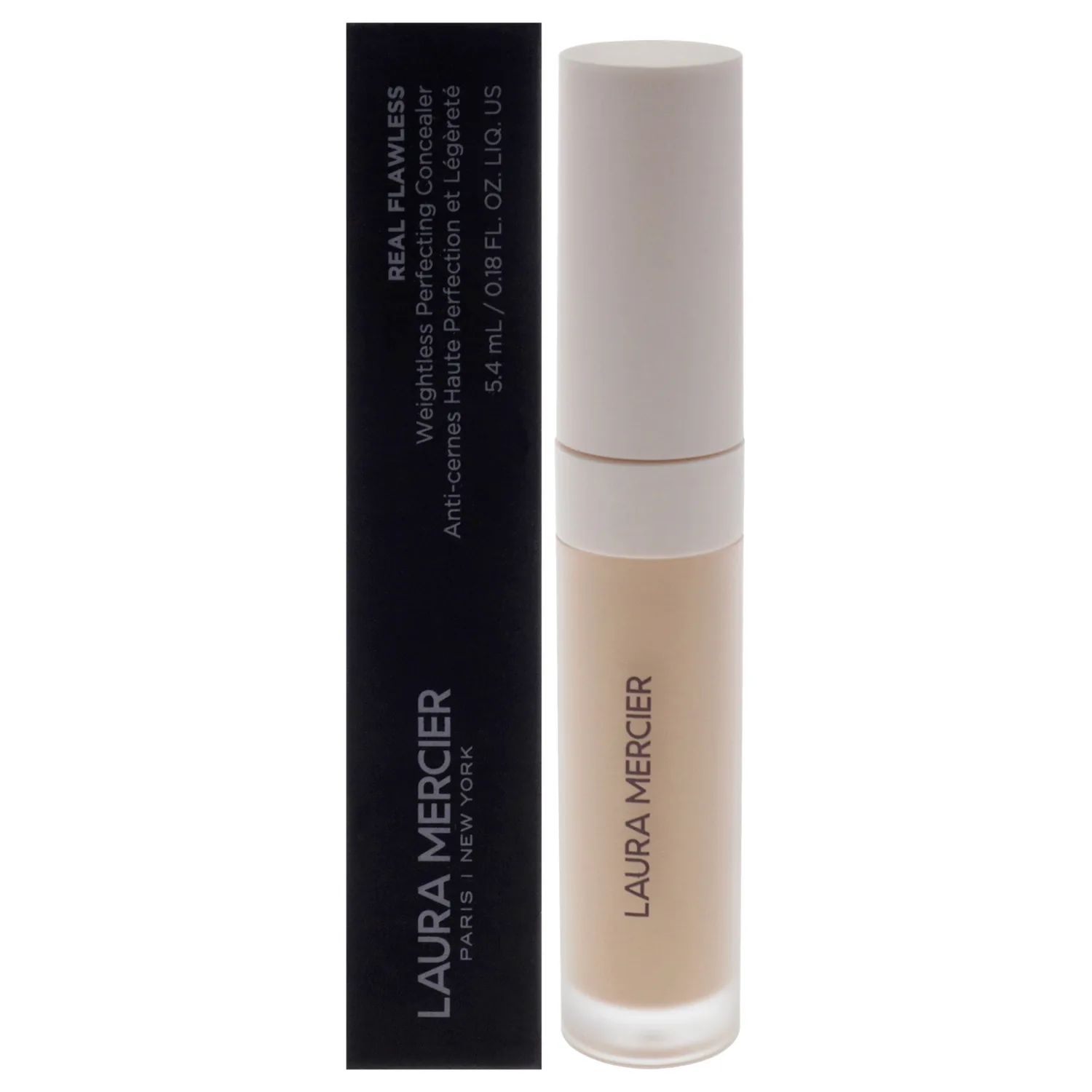 Laura Mercier Real Flawless Weightless Perfecting Serum Concealer, Long-Lasting, Waterproof, & Crease-Proof Wear, Buildable Coverage, Oil-Free, 2W1 - Light to medium with warm undertones