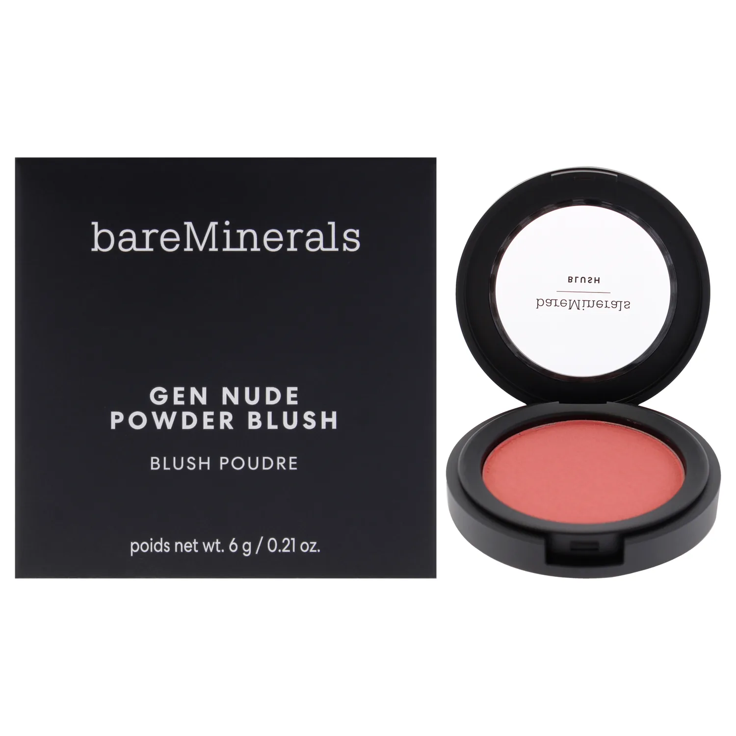 bareMinerals Gen Nude Powder Blush, Mineral-Based Pressed Powder Blush - Pink Me Up
