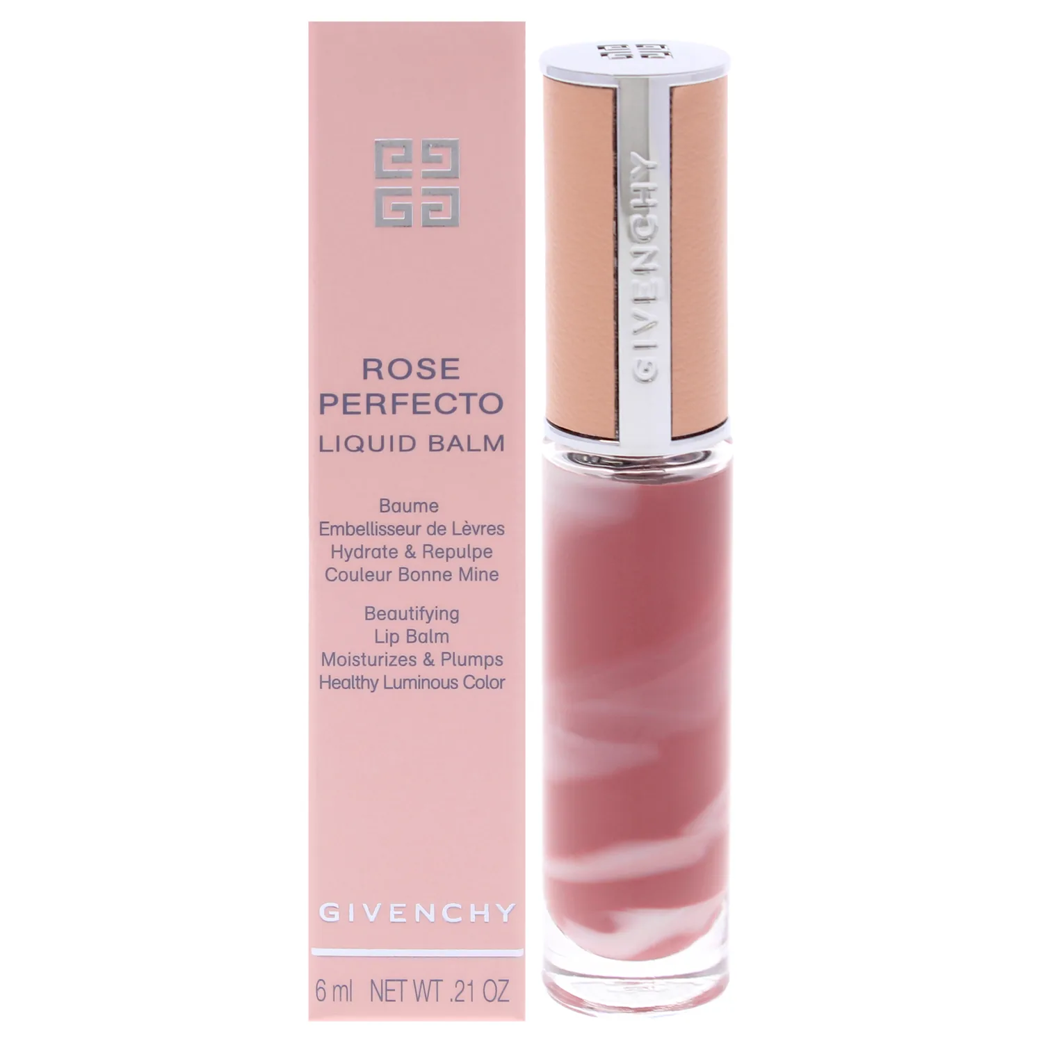 Givenchy Rose Perfecto Tinted Liquid Lip Balm - 210 Pink Nude 6ml / 0.21 oz