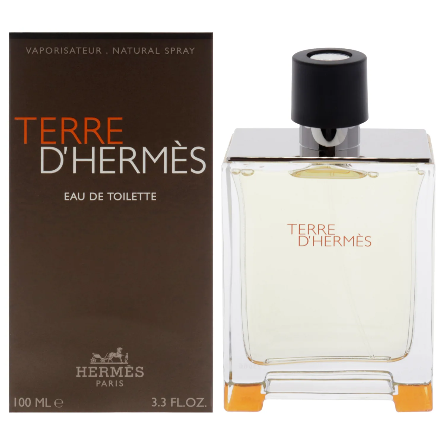 HERMÉS Terre D'Hermes Eau de Toilette spray for Men, 3.3 Ounce