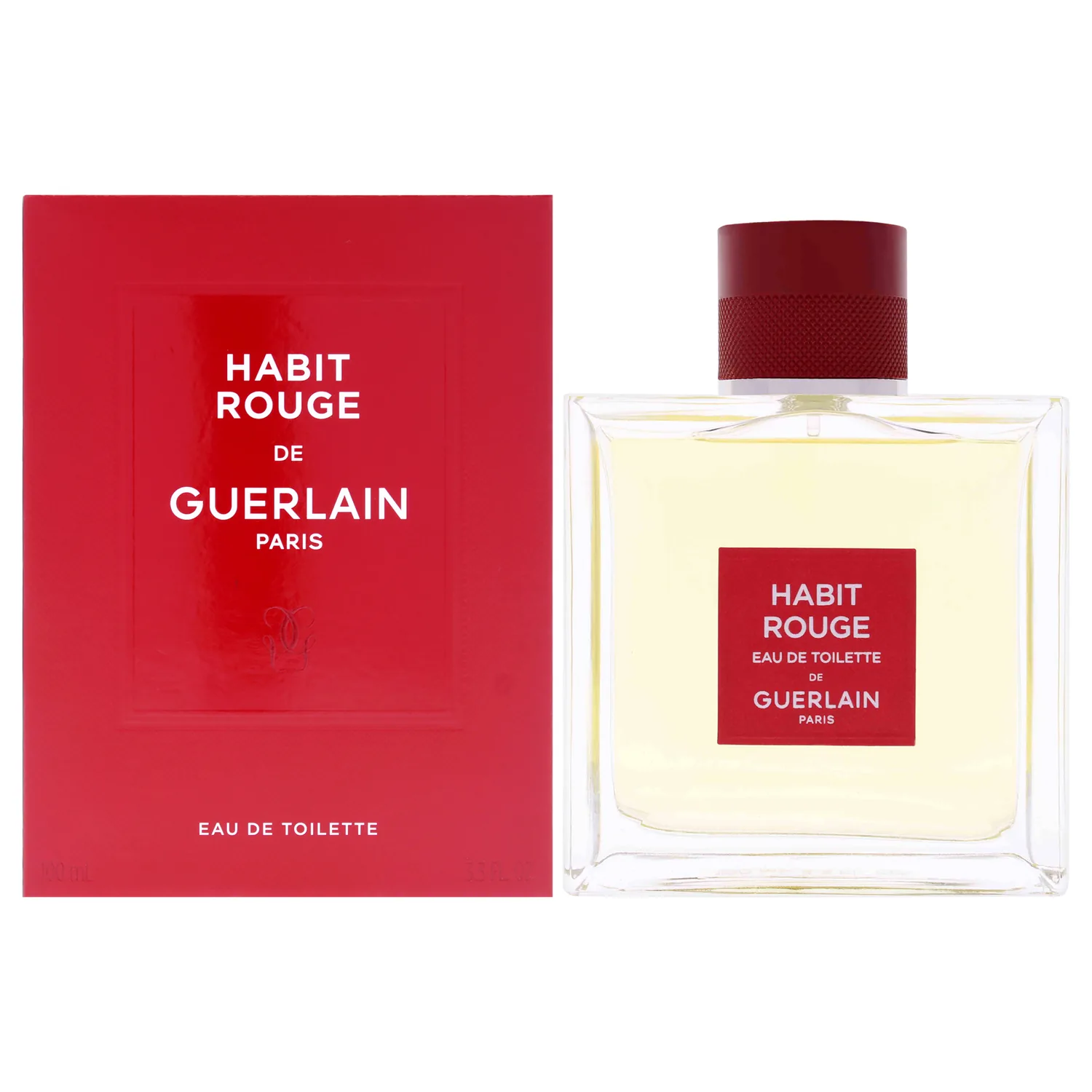 Guerlain Habit Rouge Eau de Toilette 100ml / 3.3 oz for Men