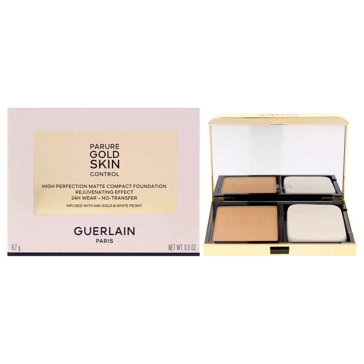 Guerlain Parure Gold Skin Control Matte Compact Foundation - 3N 0.3 oz