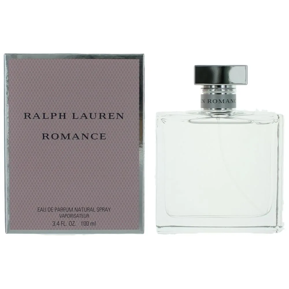 RALPH LAUREN FRAGRANCES Romance - Eau de Parfum - Women's Perfume - Floral & Woody - With Rose, Jasmine, and Berries - Medium Intensity - 3.4 Fl Oz