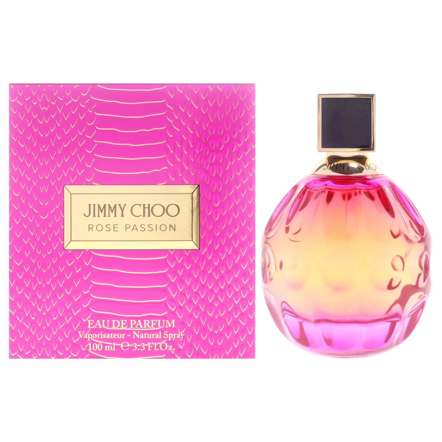 JIMMY CHOO - Rose Passion Eau de Parfum - Women's Fragrance - Floral Ambery Solar - With notes of Coconut Water, Orchid & Vanilla - 3.3 Fl Oz