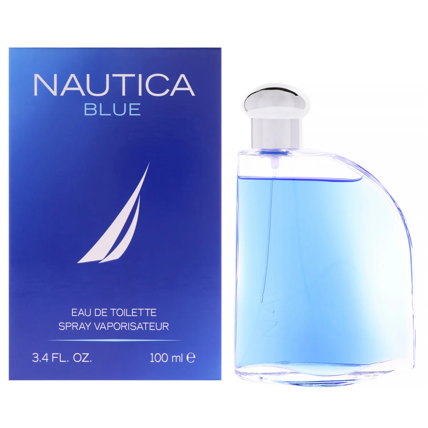 Nautica Blue Eau de Toilette 3.4 fl oz (Pack of 1), Notes of Basil, Jasmine, and Cedarwood, Men's Fragrance, Long Lasting, Everyday Fragrance, Travel Size