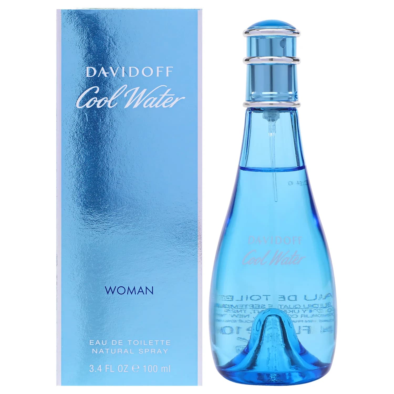 Cool Water by Davidoff for Women 3.4 oz Eau de Toilette Spray, 118706
