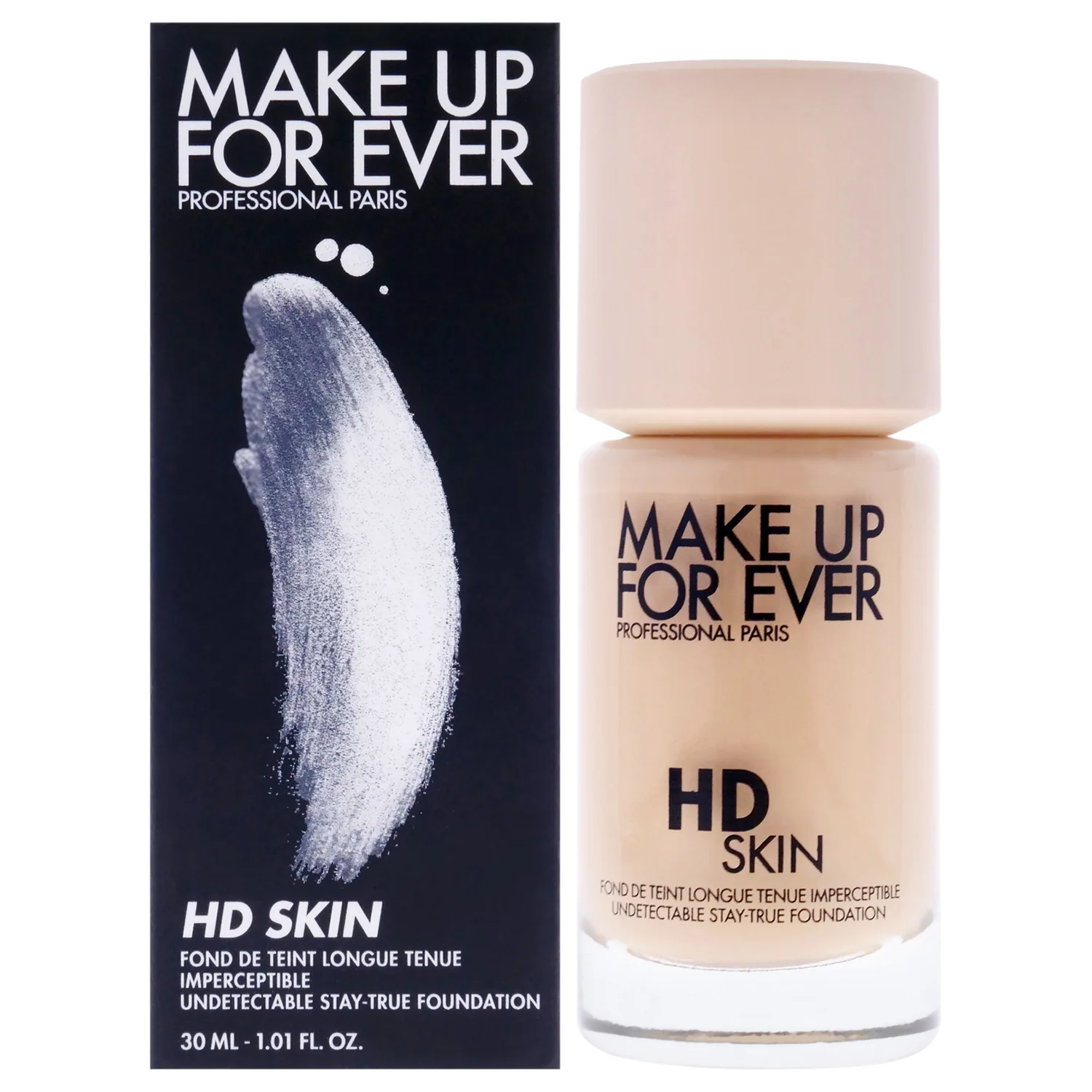 Make Up For Ever HD Skin Undetectable Longwear - 1R12 Cool Ivory Foundation 1.01 oz