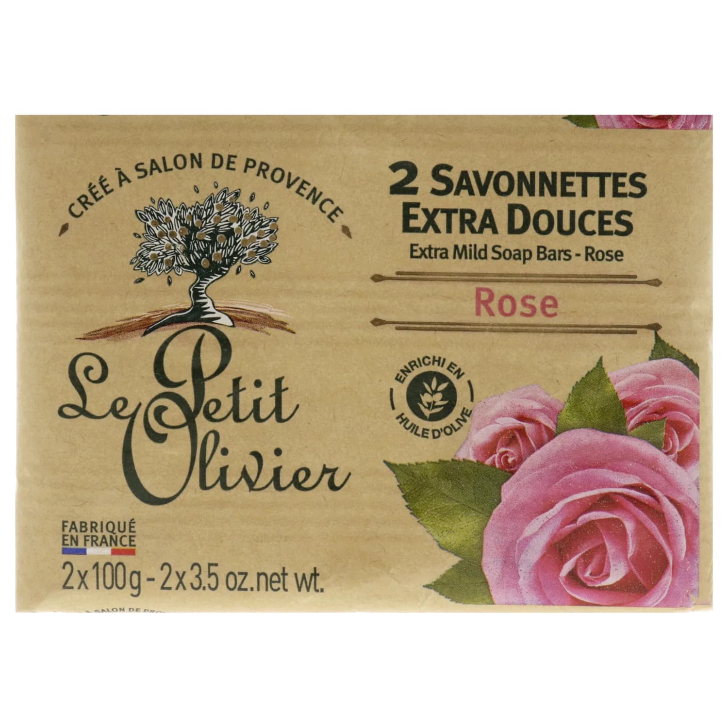 Le Petit Olivier Extra Mild Soaps - Rose 104ml / 3.5 oz
