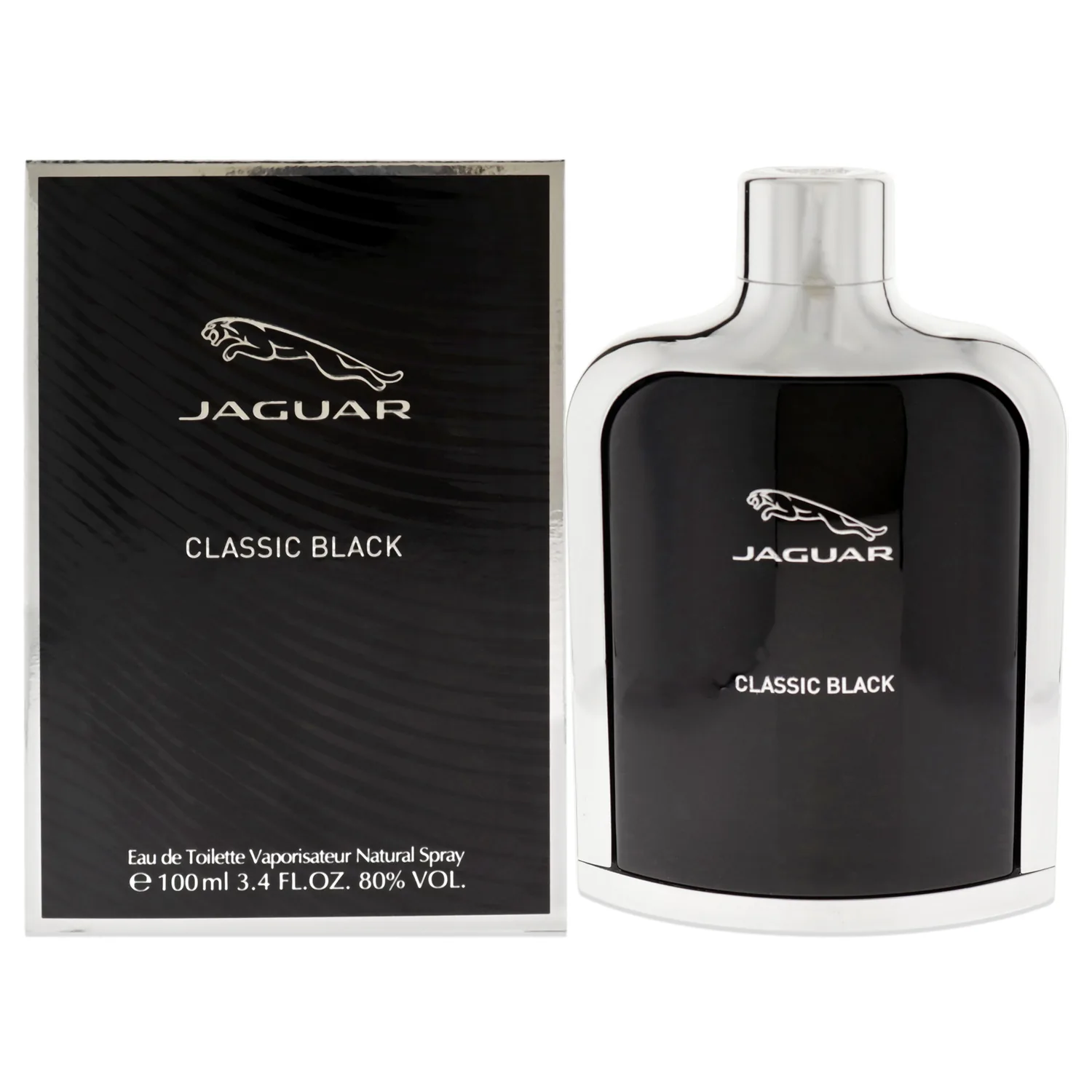Jaguar Eau de Toilette Spray for Men, Black, 3.4 Ounce