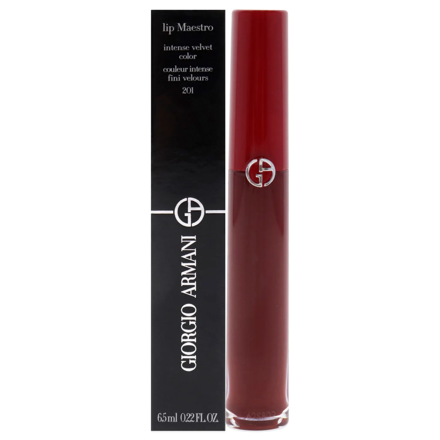 Giorgio Armani Lip Maestro Intense Velvet Color - 201 Dark Velvet Lipstick 0.22 oz
