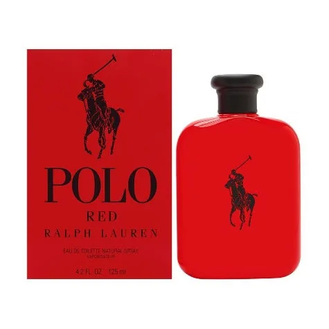 Ralph Lauren Fragrances Polo Red - Eau de Toilette - Men's Cologne - Woody & Spicy - With Grapefruit, Saffron, and Redwood - Medium Intensity - 4.2 Fl Oz