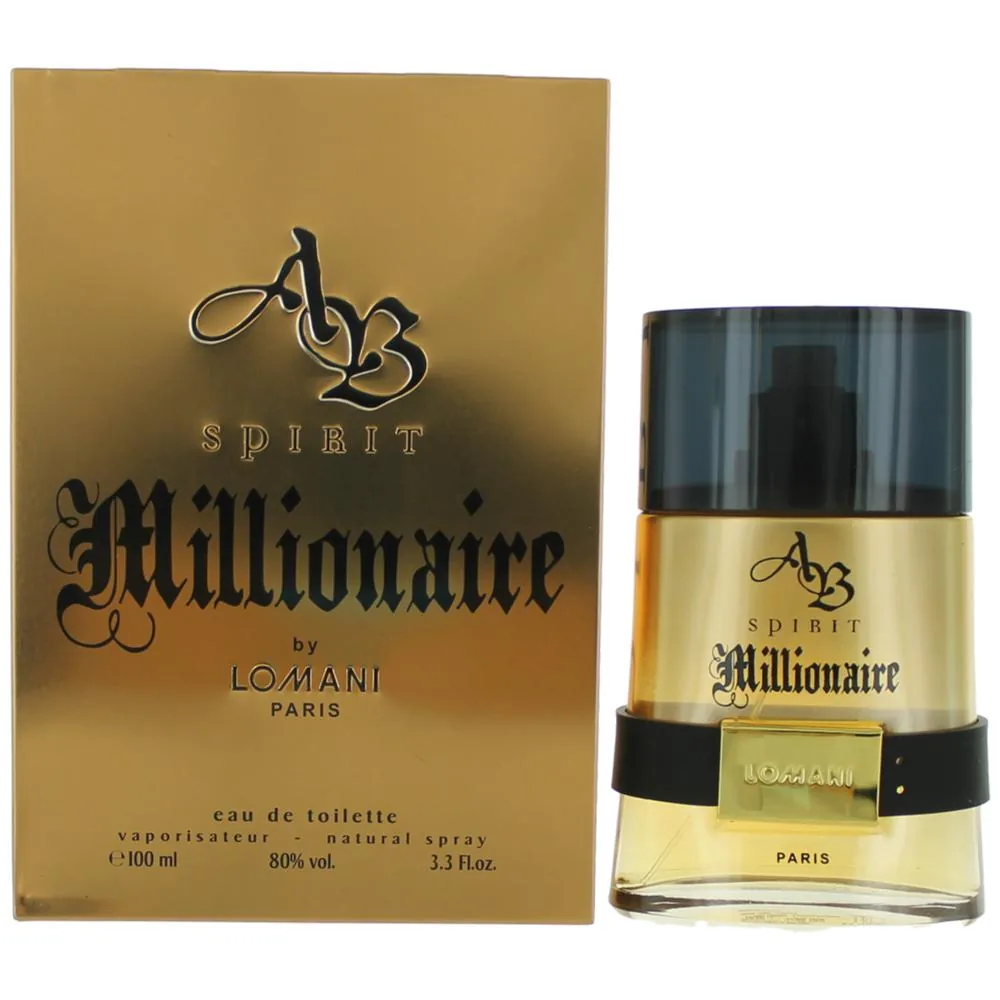 AB SPIRIT MILLIONAIRE by Lomani EDT SPRAY 3.4 OZ for MEN