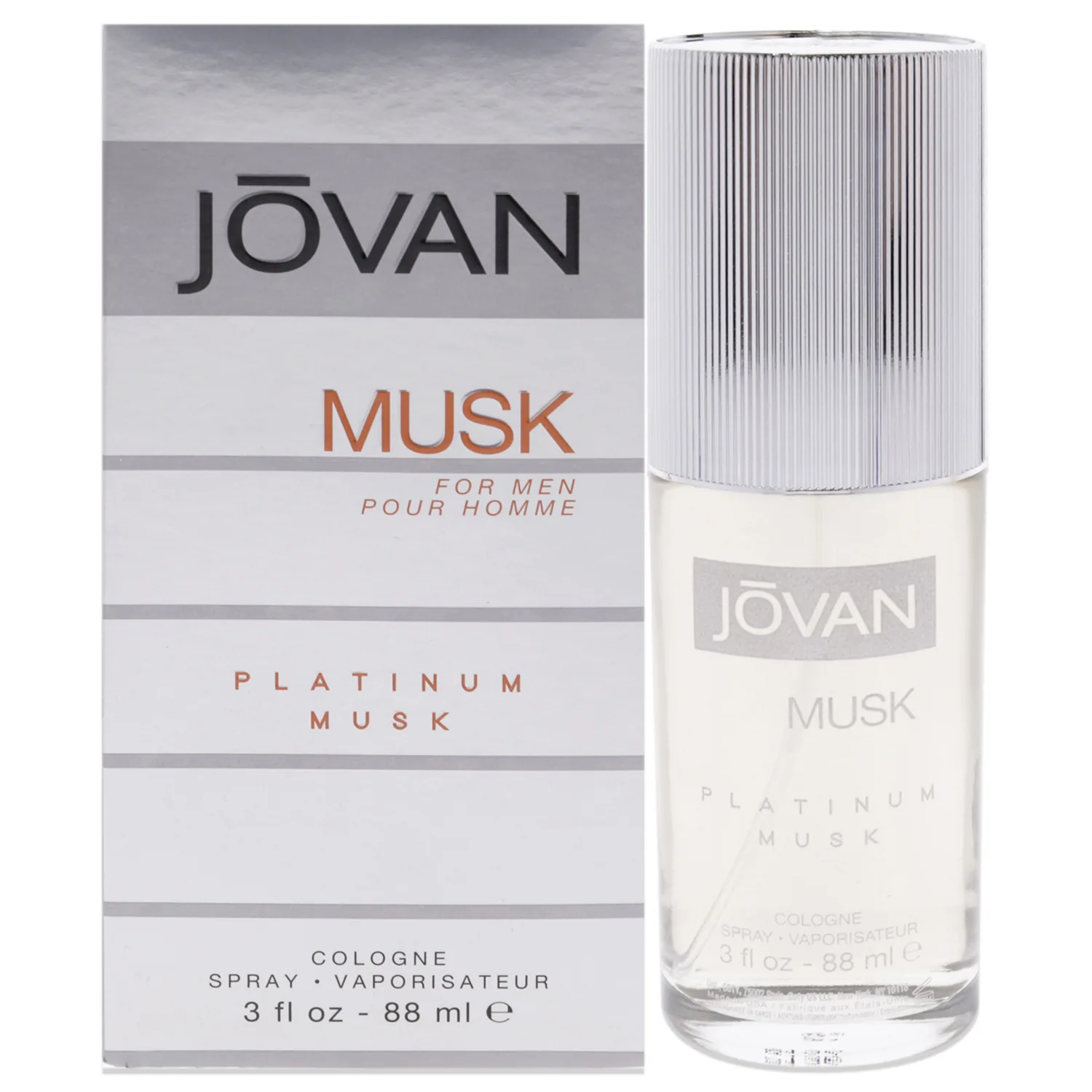 Jovan Platinum Musk Eau de Cologne 89ml / 3 oz for Men