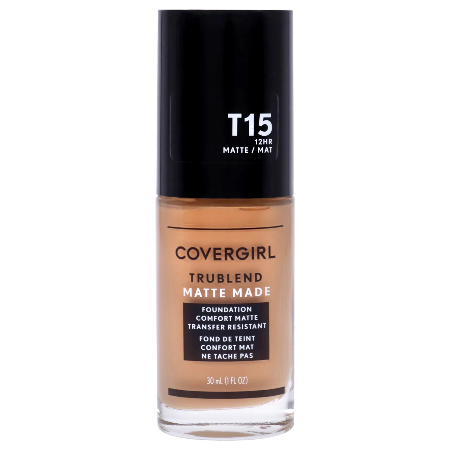 CoverGirl TruBlend Matte Made - T15 Golden Honey Liquid Foundation 1 oz