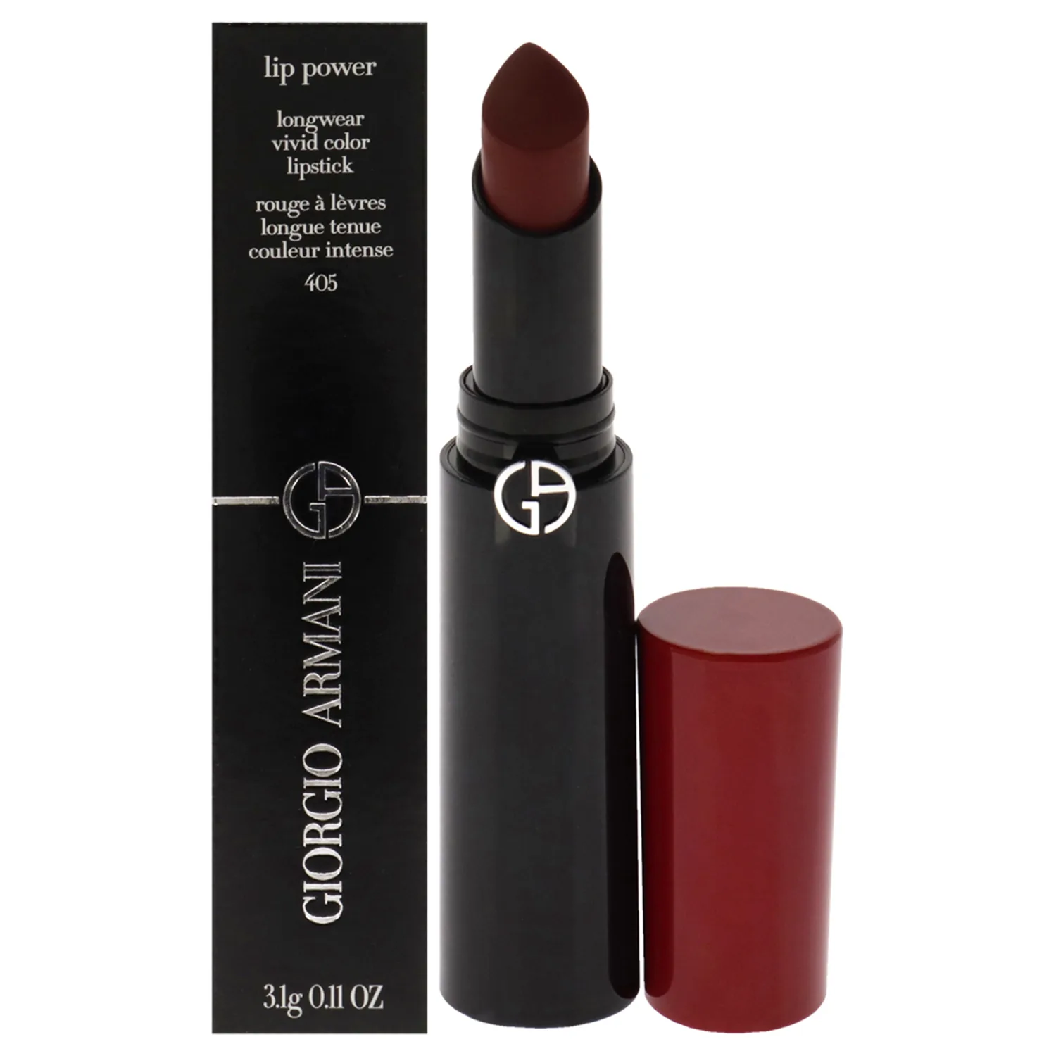 Giorgio Armani Lip Power Longwear Vivid Color - 405 Sultan Lipstick 0.11 oz