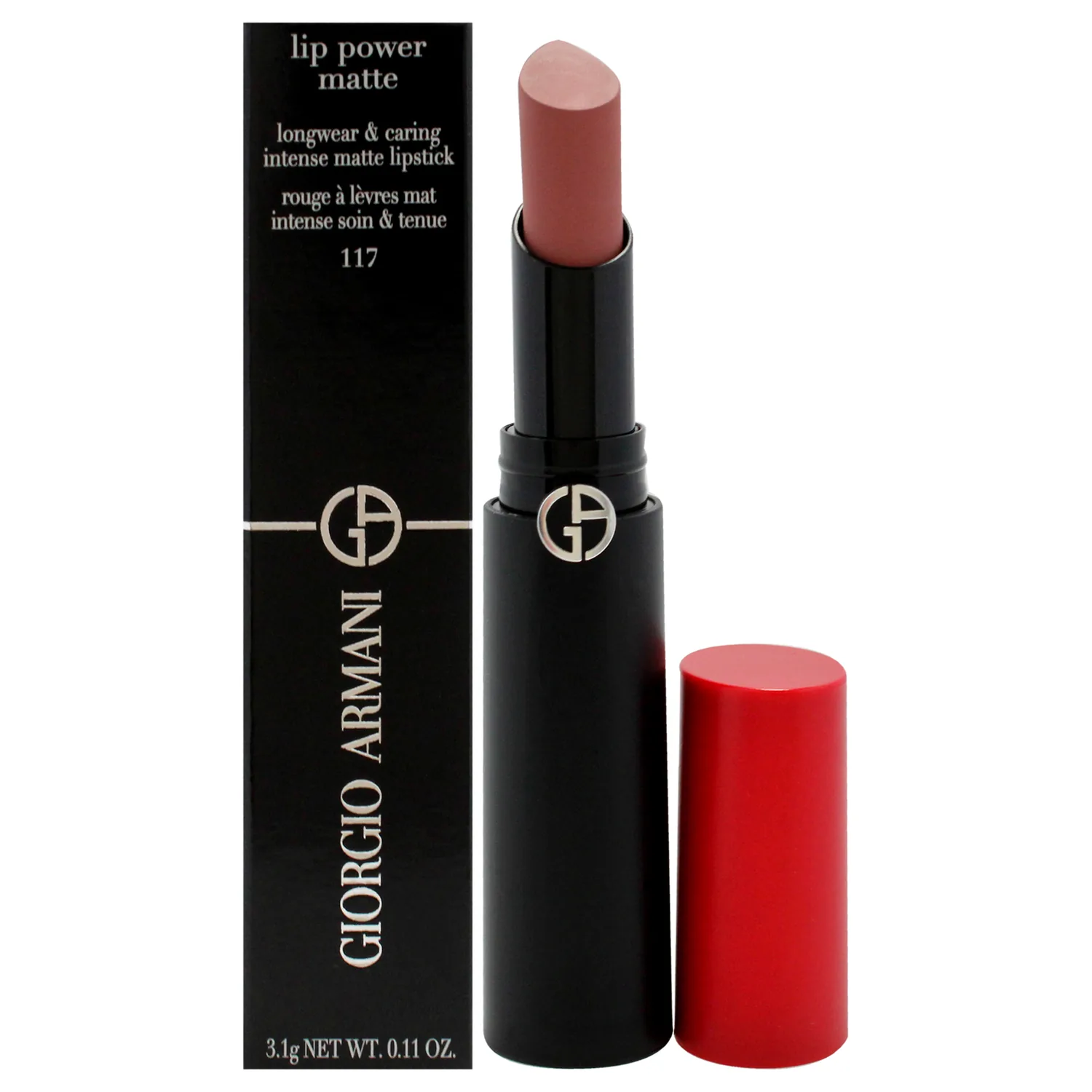 Giorgio Armani Lip Power Long-Lasting Matte 117 Graceful 0.11 oz