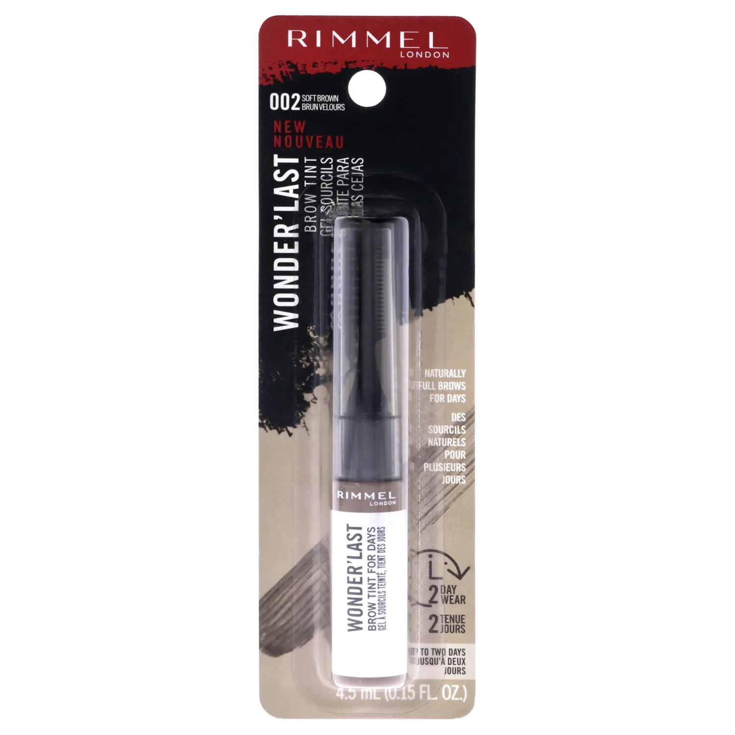 Rimmel London Wonder'Last Brow - 002 Soft Brown 0.15 oz