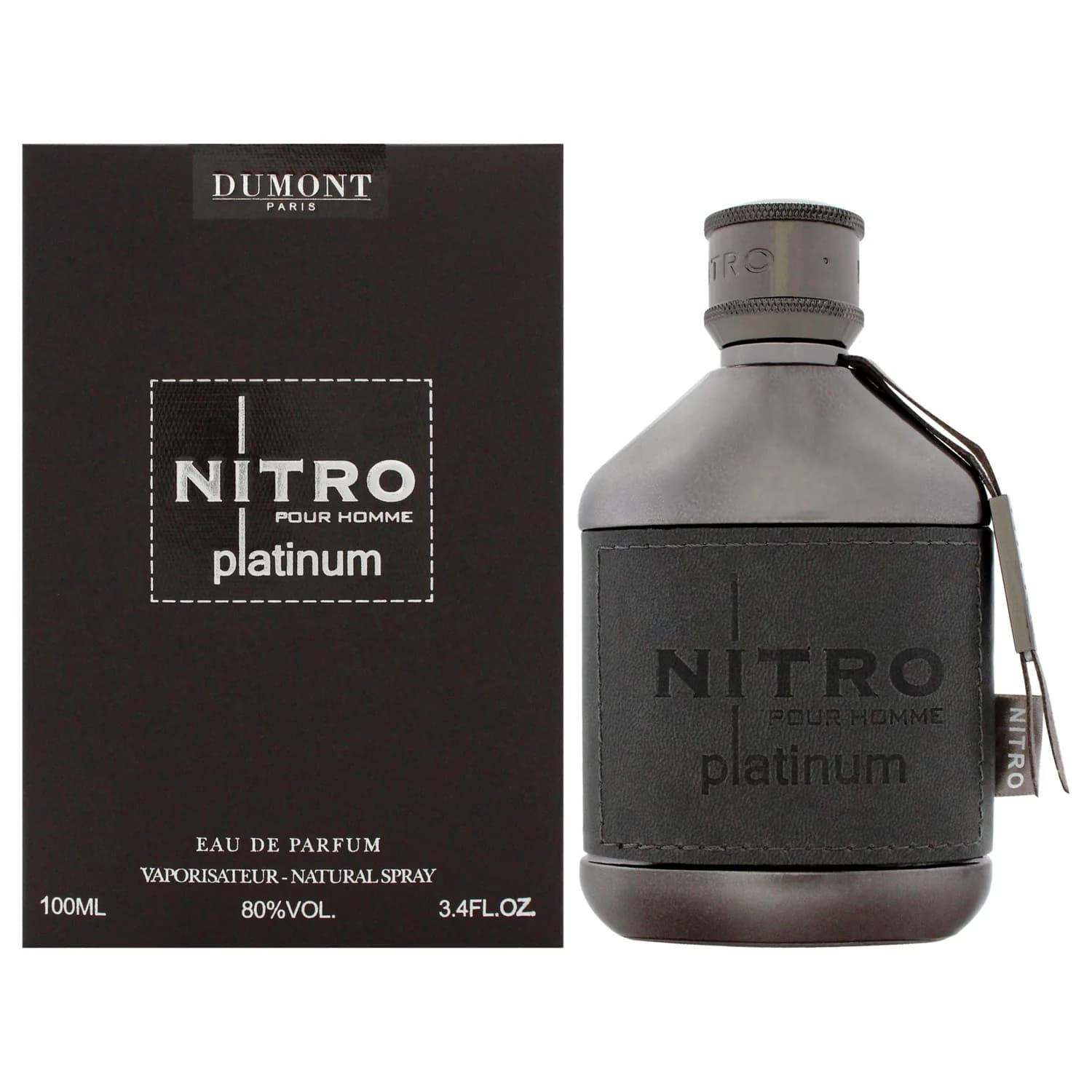 Dumont Nitro Platinum Eau De Parfum - Luxurious Fruity Amber - 3.4 Fl Oz