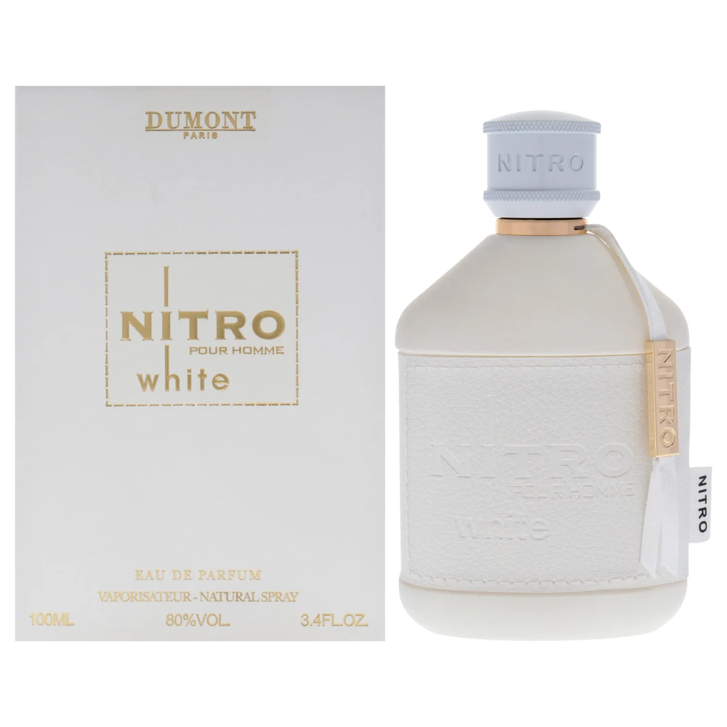 Dumont Nitro White Eau De Parfum - Clean Fresh Signature Scent - 3.4 Fl Oz