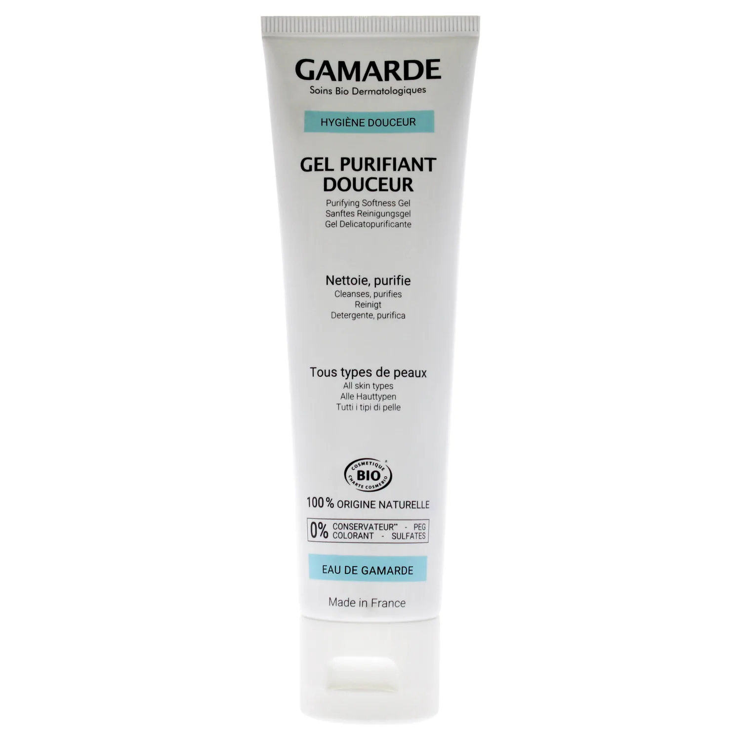 Gamarde Gentle Purifying Gel Facial Cleanser 100ml / 3.38 oz