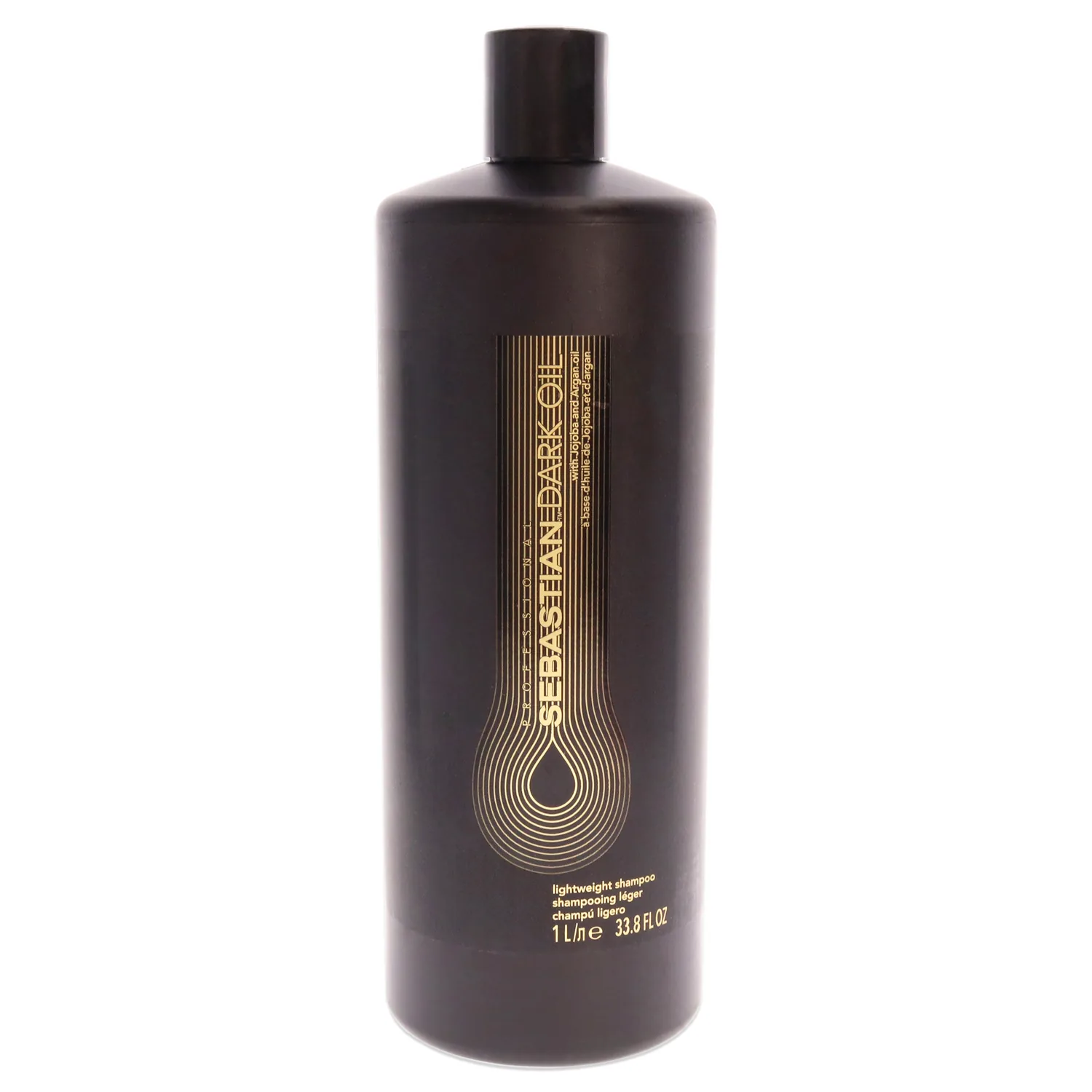 Sebastian Professional Dark Oil Lightweight Shampoo | Infused with Jojoba & Argan Oil | 33.8 fl oz