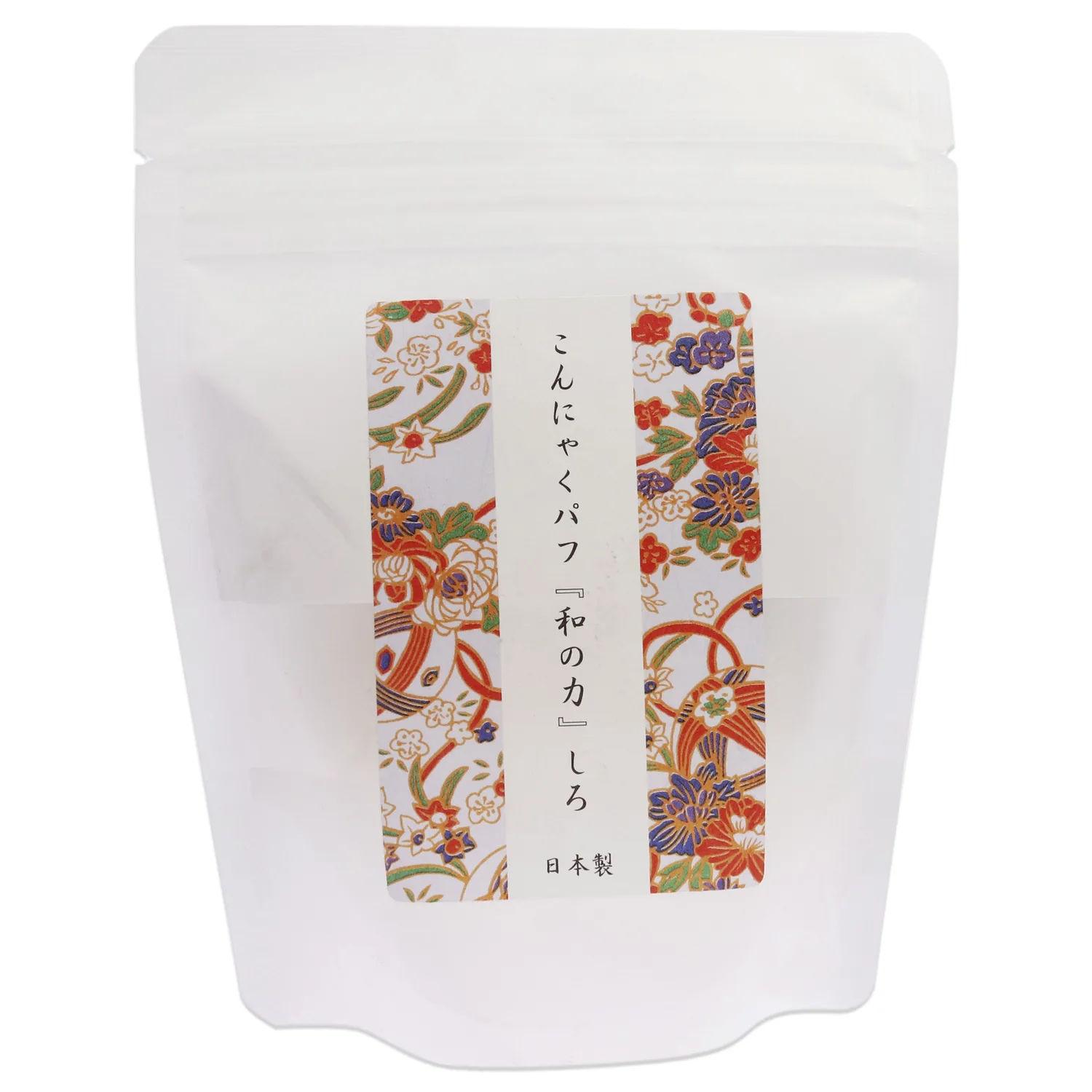 Wanochikara Konjac Puff - White Facial Sponge