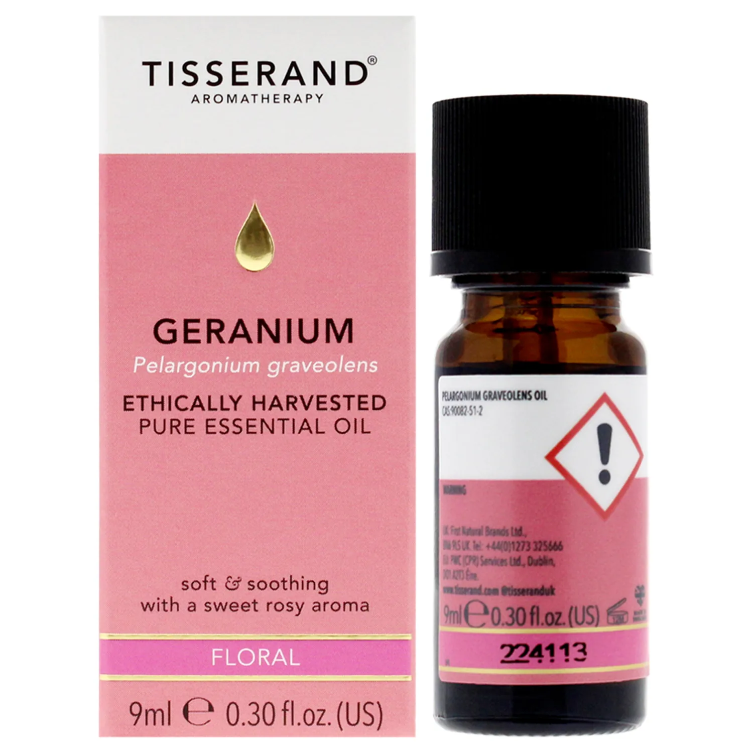 Tisserand Geranium Essential Oil 9ml / 0.3 oz