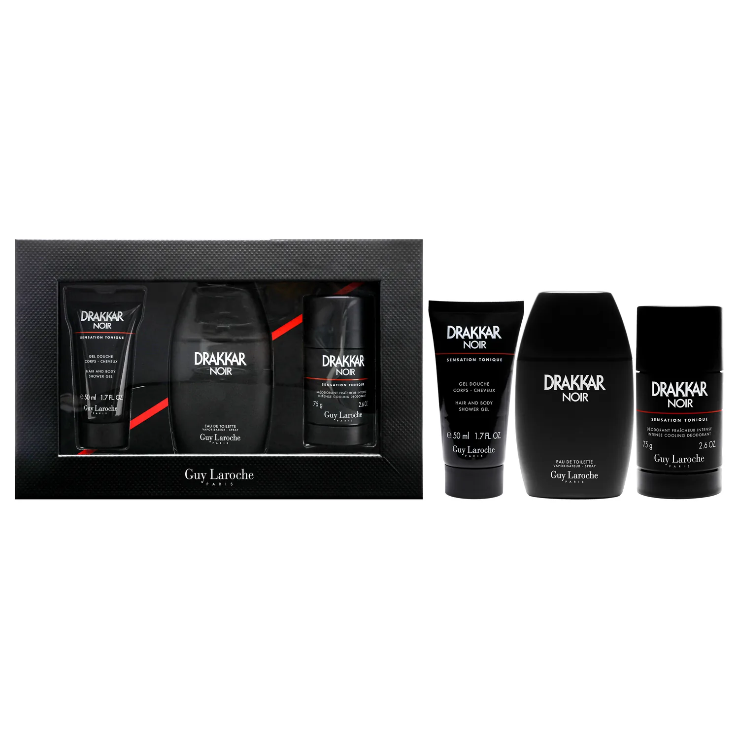 Guy Laroche Drakkar Noir Bath & Body Gift Set 100ml / 3.4 oz for Men