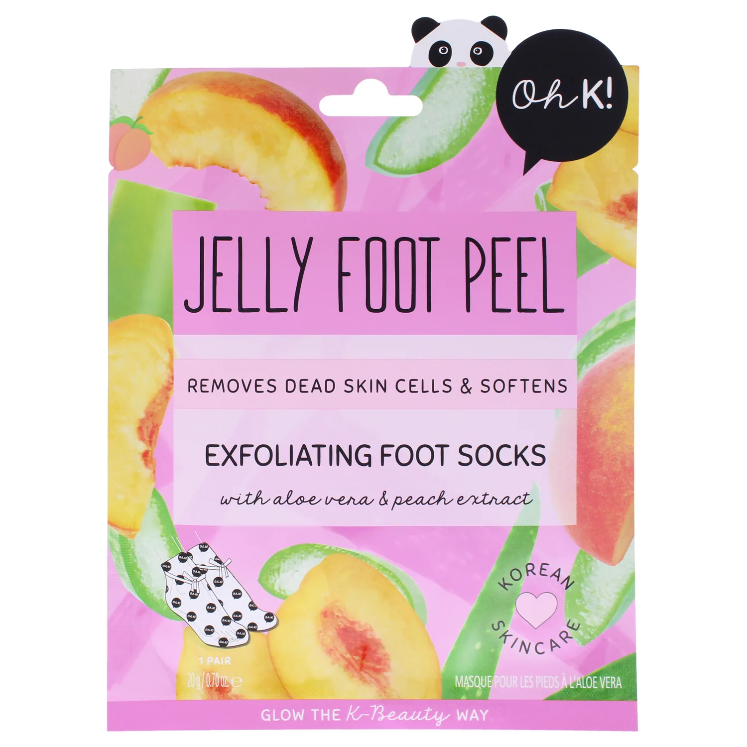 Oh K! Foot Peel - Aloe Vera and Peach