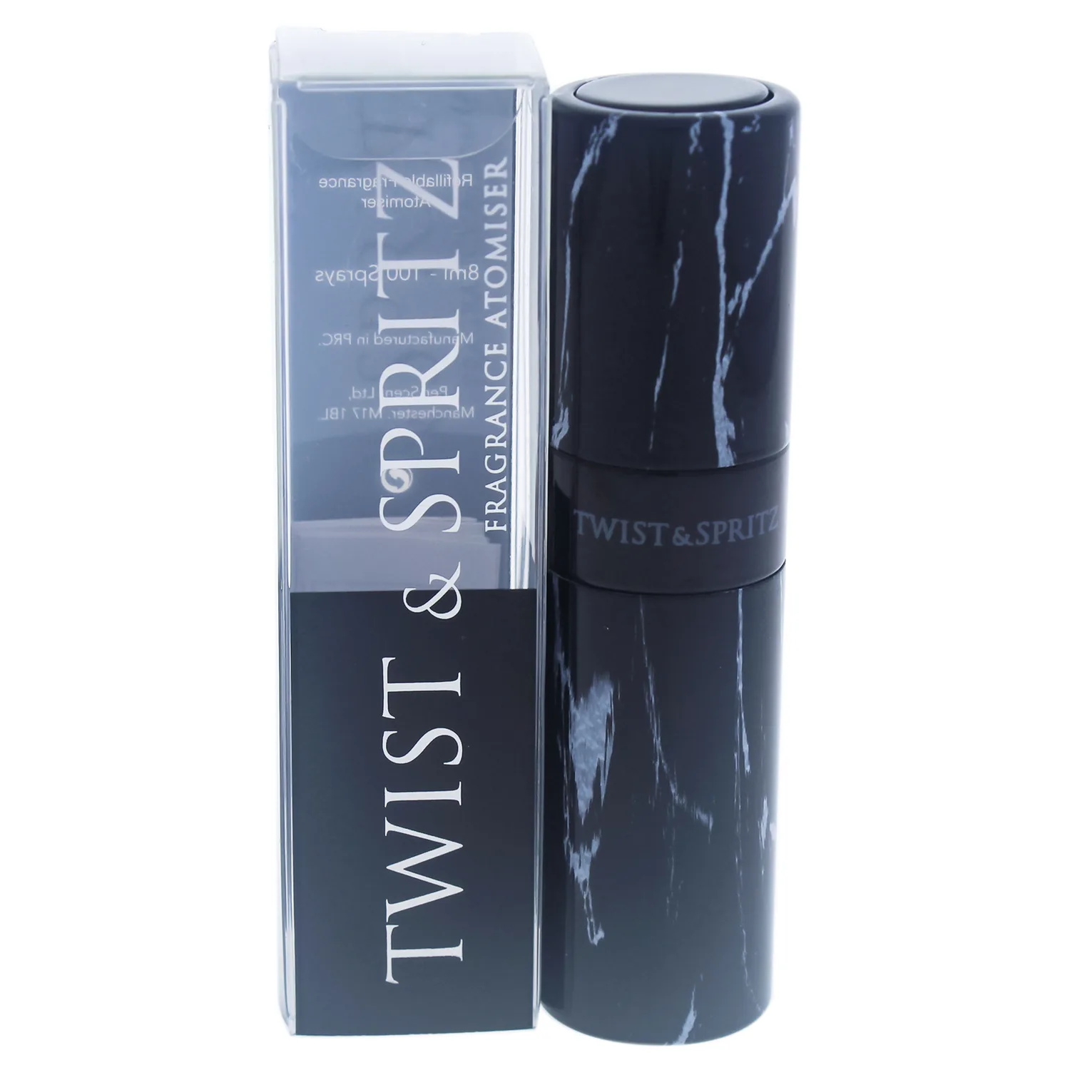 Twist and Spritz Atomiser - Black Marble 8 ml for Women