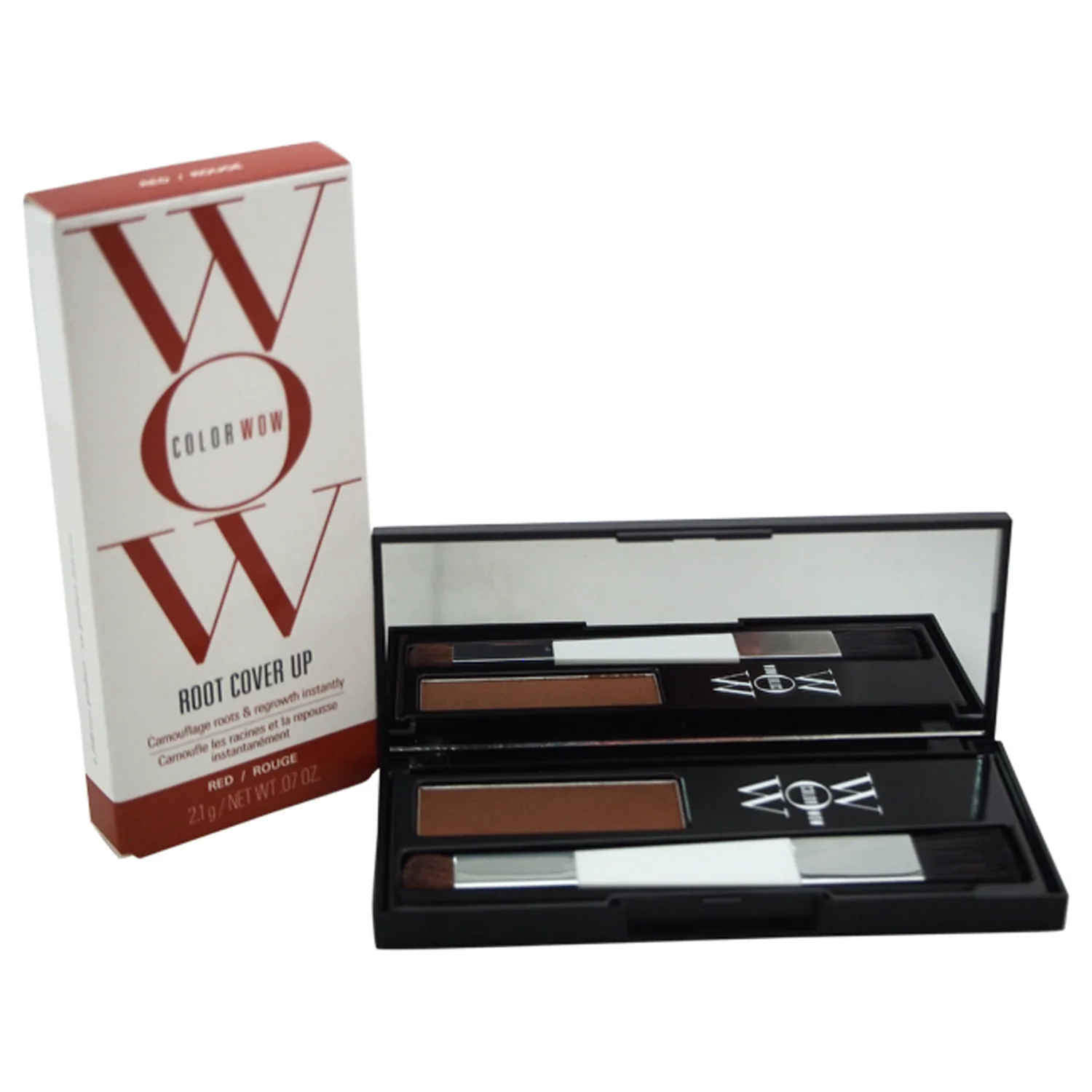 COLOR WOW Root Cover Up, Red – Instant Grey Coverage and Temporary Touch-Up, Water and Sweat Resistant, No mess Award-Winning Formula
