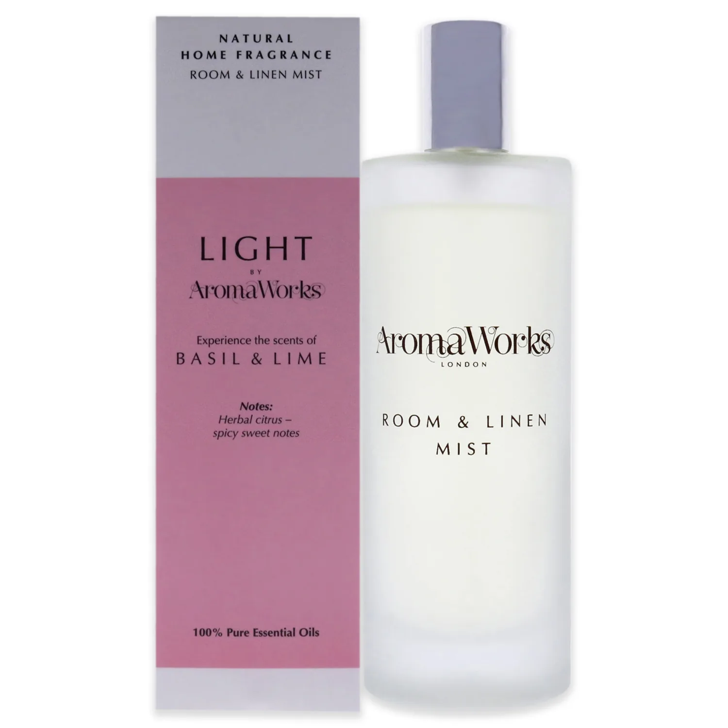 Aromaworks Light Room and Linen Mist - Basil and Lime 3.4 oz