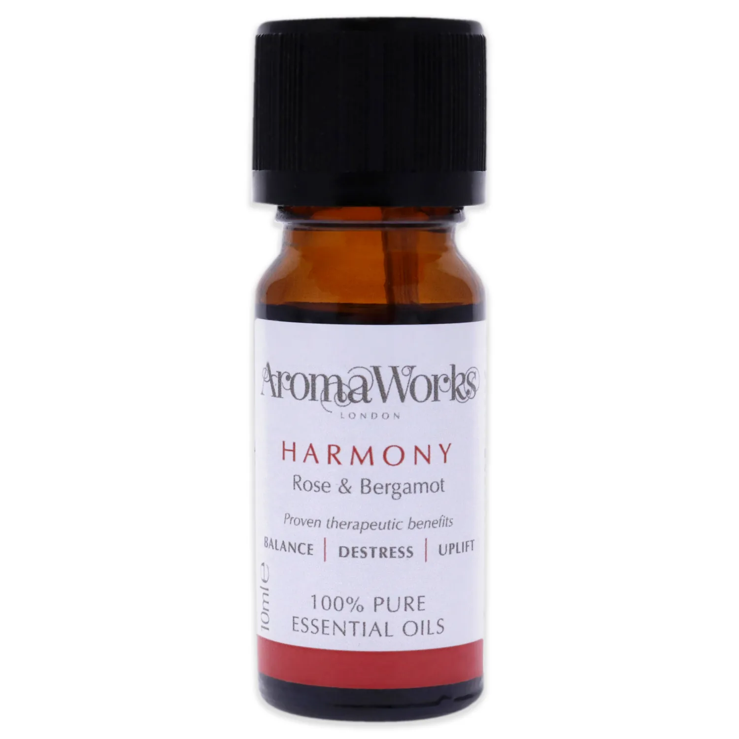 Aromaworks Harmony Essential Oil 10 ml | Soothing Aroma of Rose Geranium & Bergamot | Fills the Room with a Sensual Fragrance | Handmade in the United Kingdom