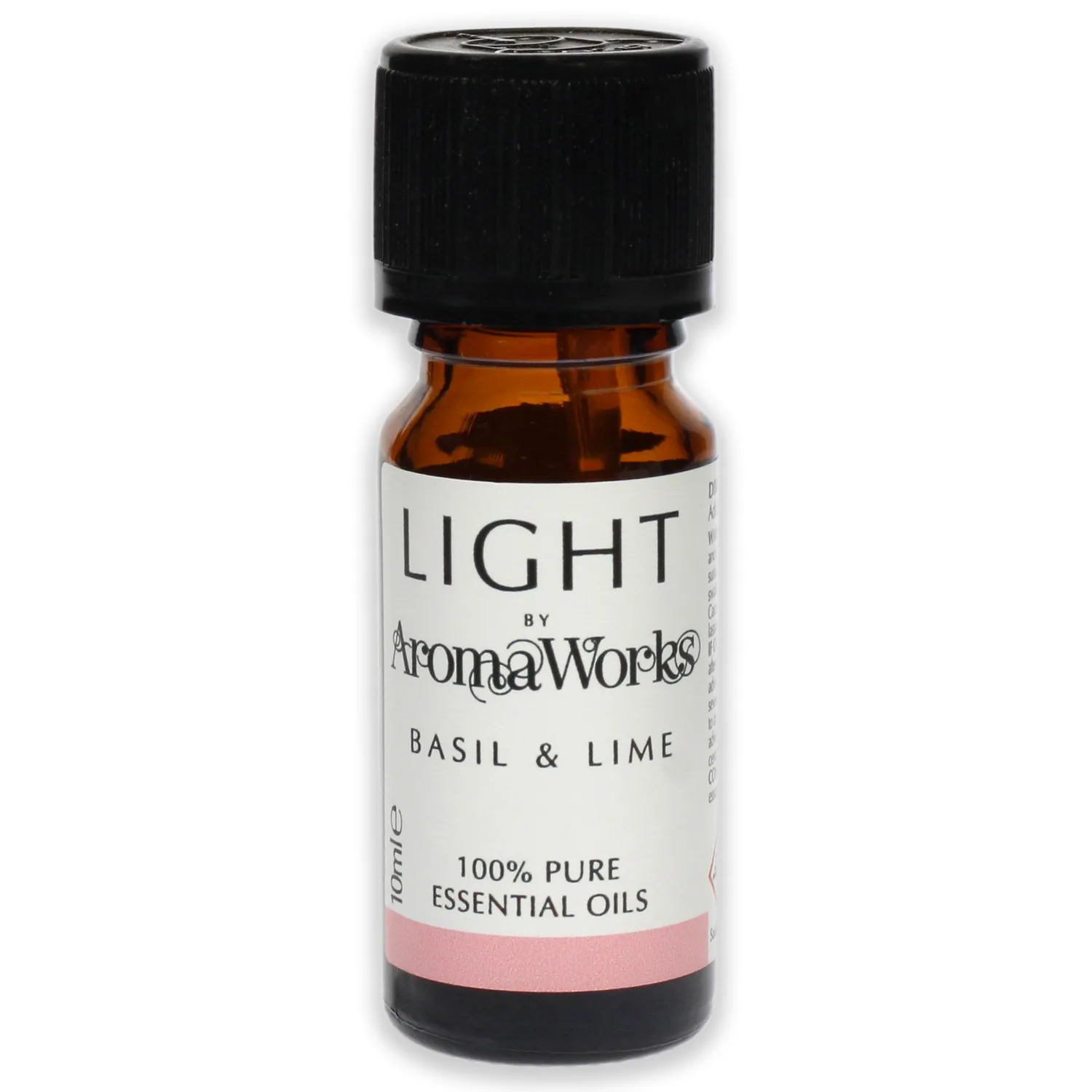 Aromaworks Light Essential Oil - Basil and Lime - Envelop Your Senses - Bring The Wonders of Aromatherapy to Any Room - De-Stress and Fill with Calm - Blissfully Relaxing Aroma - 0.33 Oz