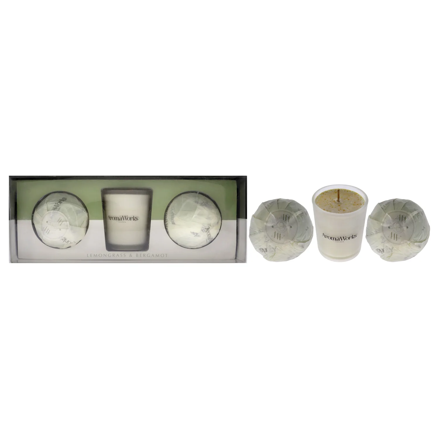 Aromaworks Light Candle Set - Lemongrass and Bergamot Gift Set 2.65 oz / 3 pc