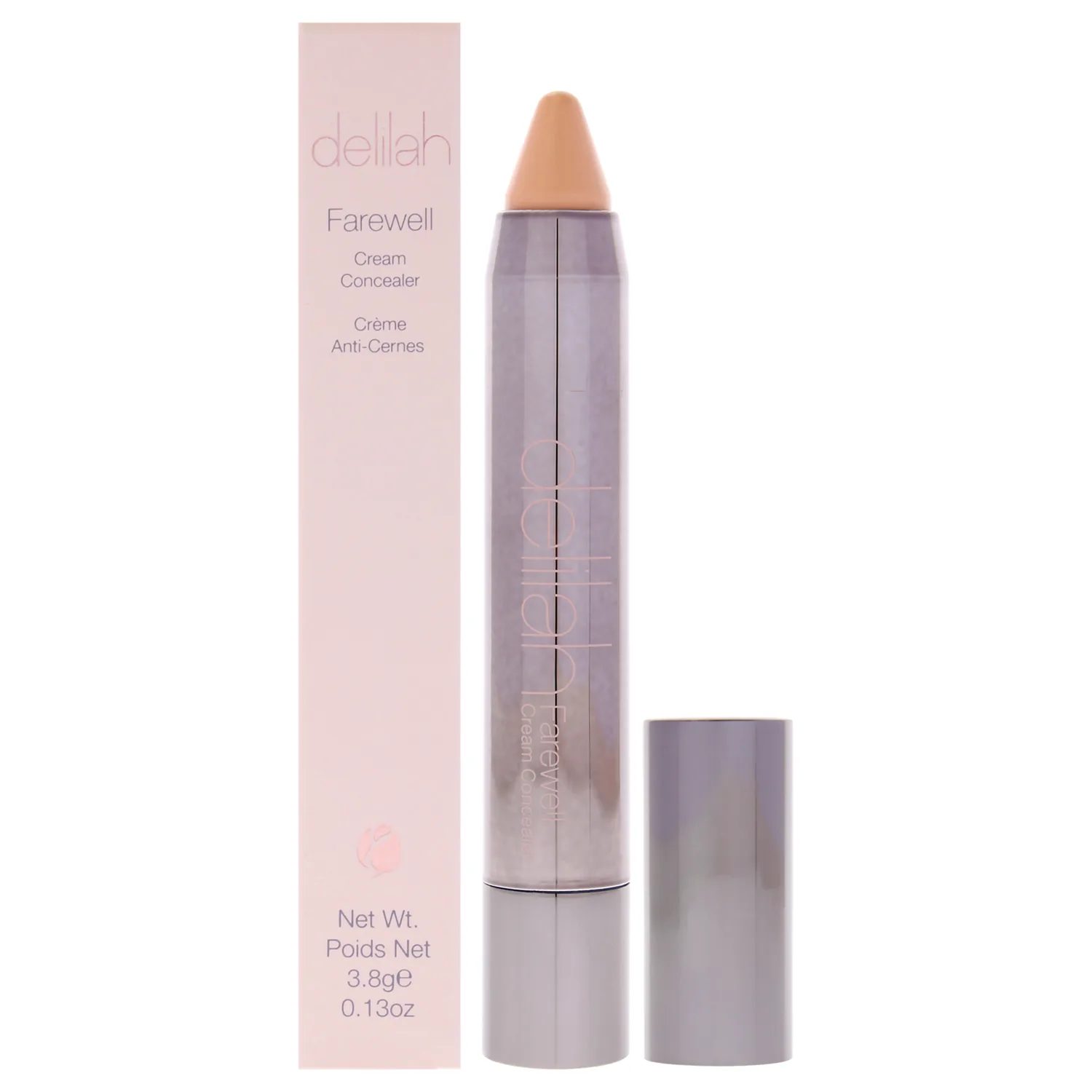 Delilah Almond Cream Concealer, Full Coverage, Hyaluronic Filling, Moisturizing, Creamy, Smoother, Softer Color Correcting Face Makeup, Cruelty Free, 0.13 Oz