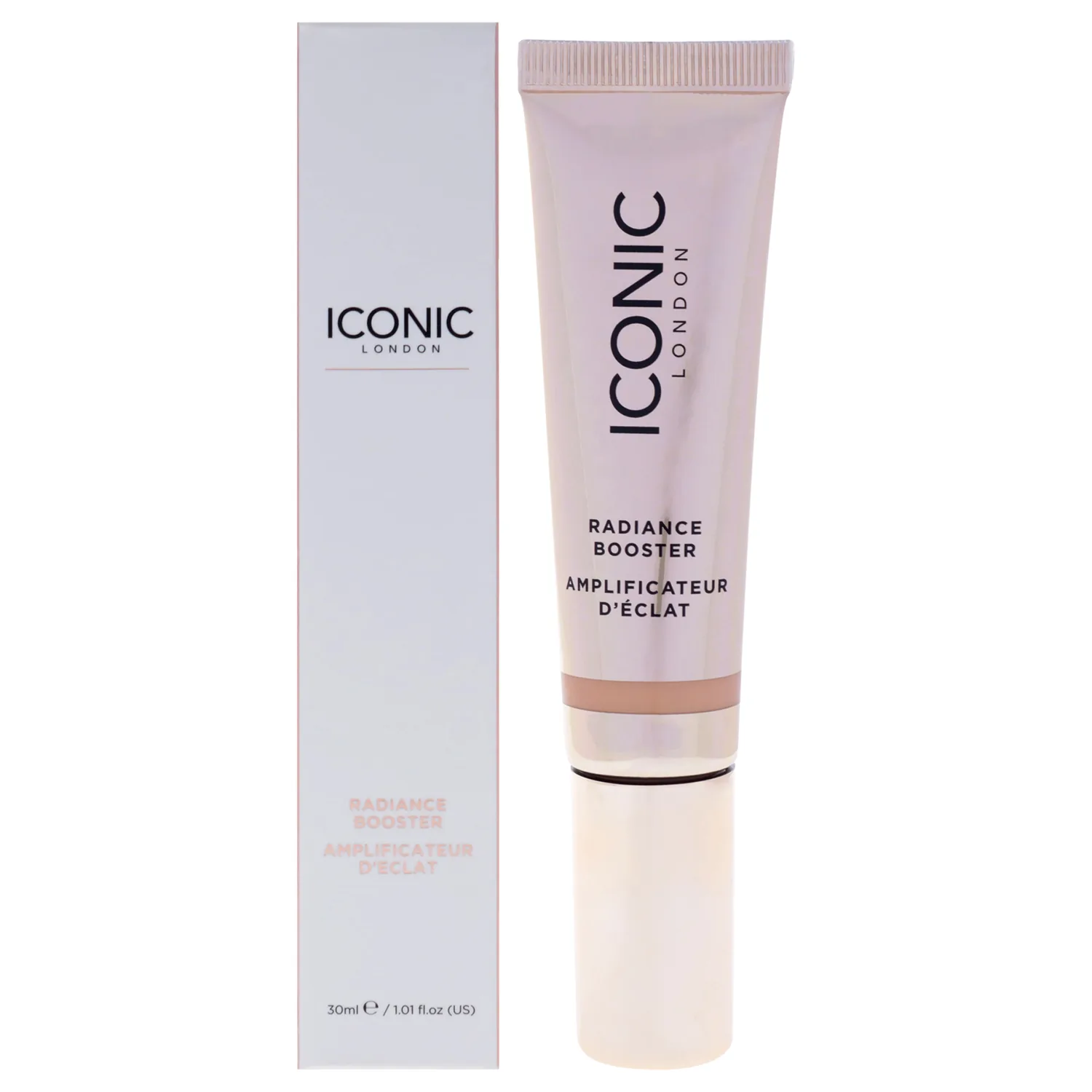 ICONIC LONDON Radiance Booster | Liquid Radiance Lightweight Skin Tint for a Glowy Makeup Look, Cruelty Free, Vegan Makeup (Sand Glow) 30 mL/ 1.01 Fl Oz