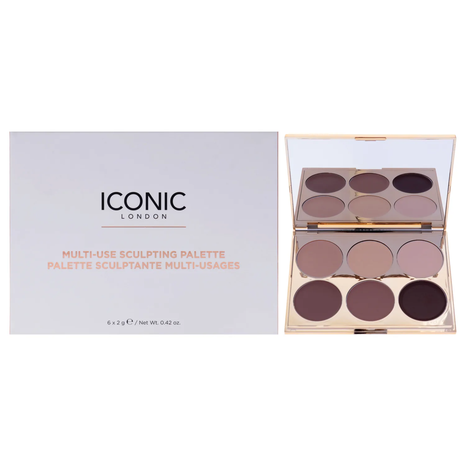 ICONIC LONDON Multi Use Sculpting Palette | Contour, Conceal and Highlight, Medium Coverage, Cruelty-Free, Vegan Makeup, 0.42 oz