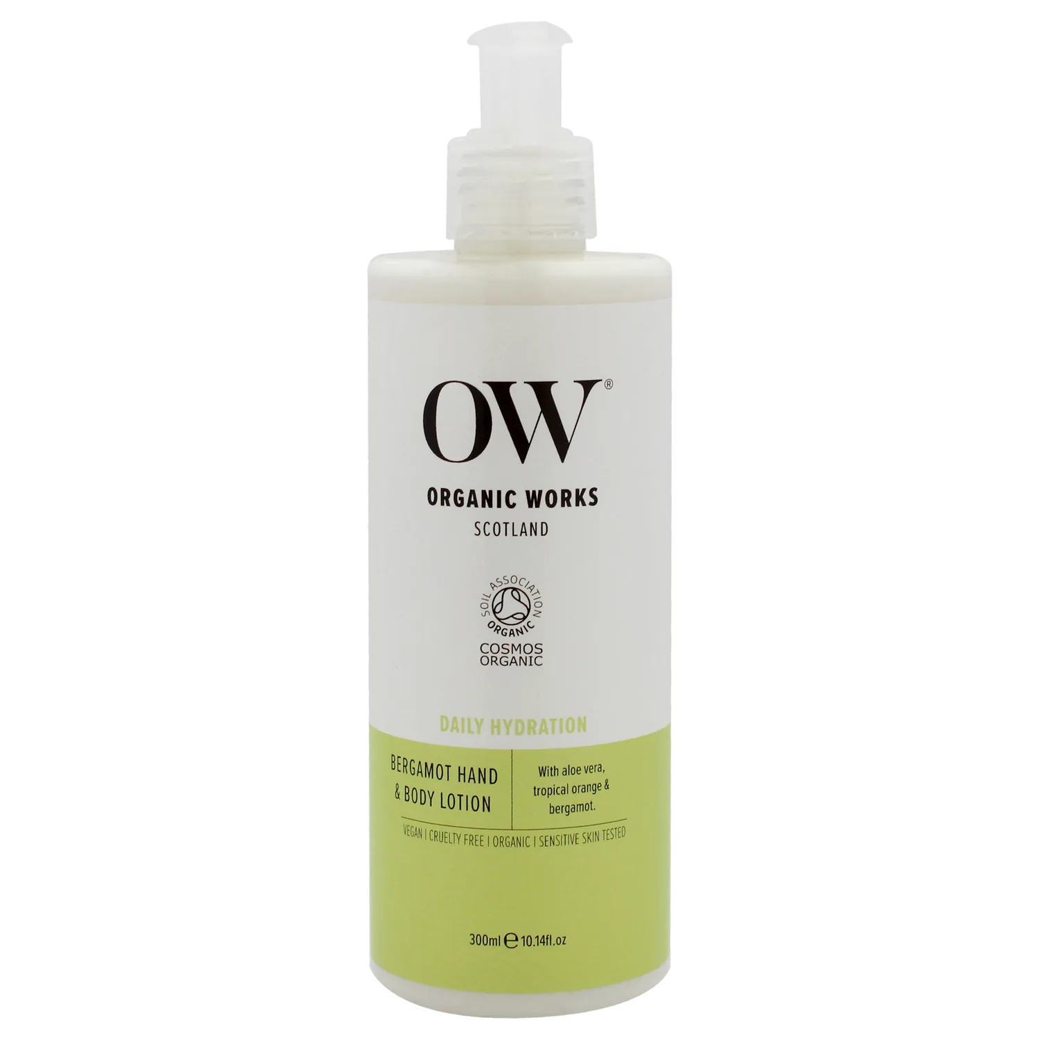 Organic Works Daily Hydration Hand and Body Lotion - Bergamot 300ml / 10.14 oz