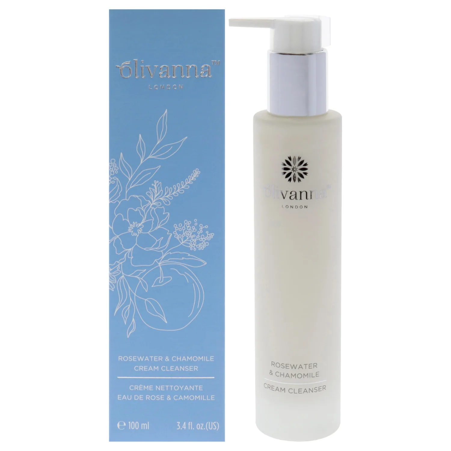 Olivanna Rosewater and Chamomile Cream Cleanser 101ml / 3.4 oz