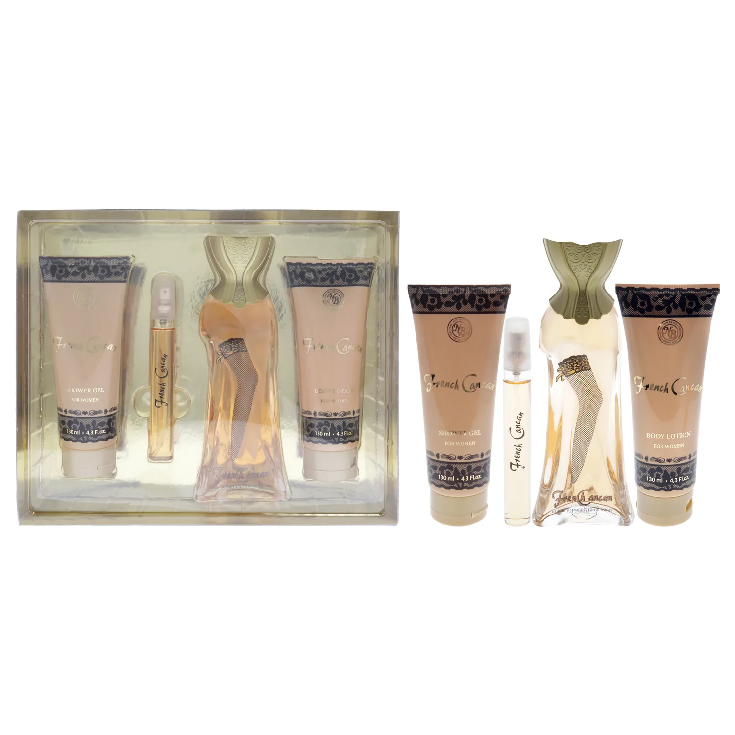 New Brand French Cancan Gift Set 100ml / 3.4 oz / 4 pc for Women