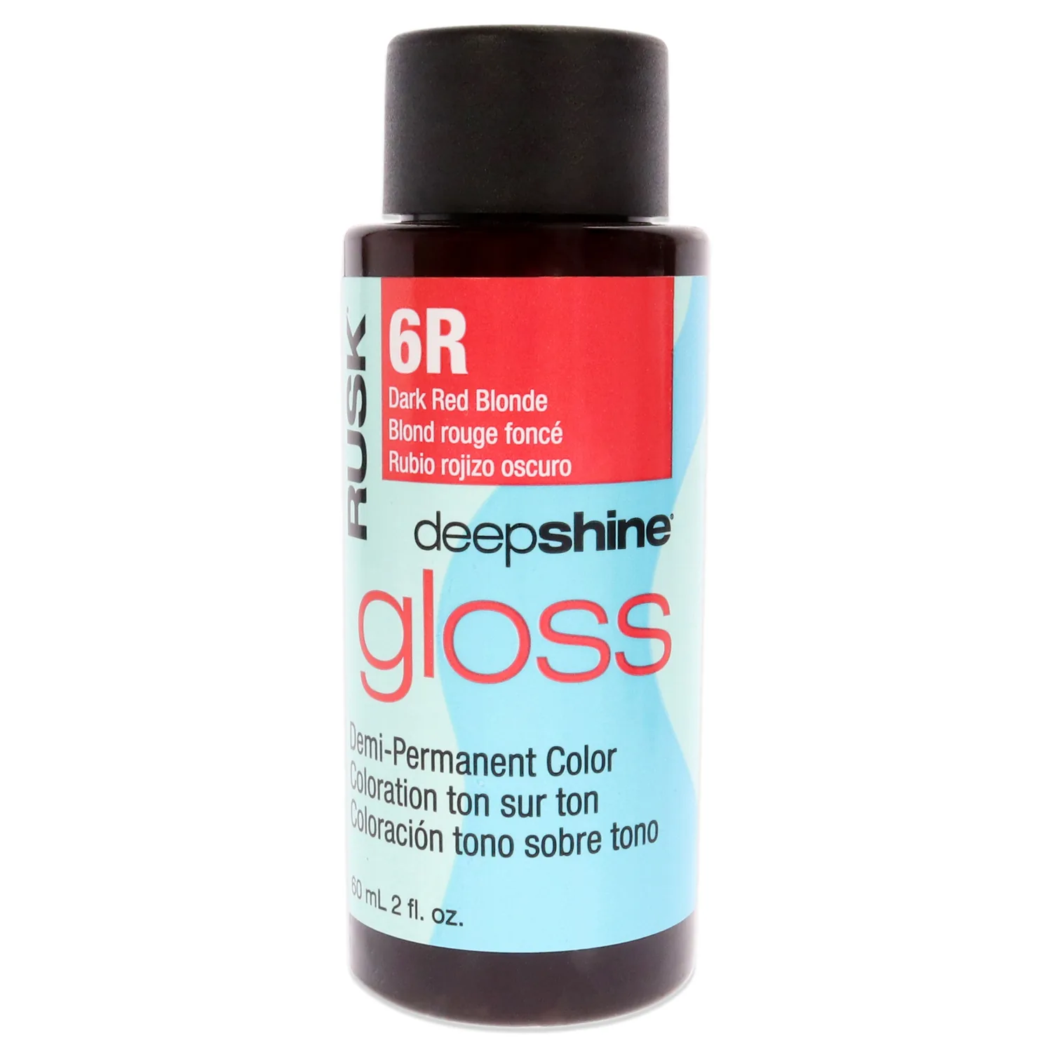 Rusk Deepshine Gloss - 6R Dark Red Blonde Demi-Permanent Color 2 oz