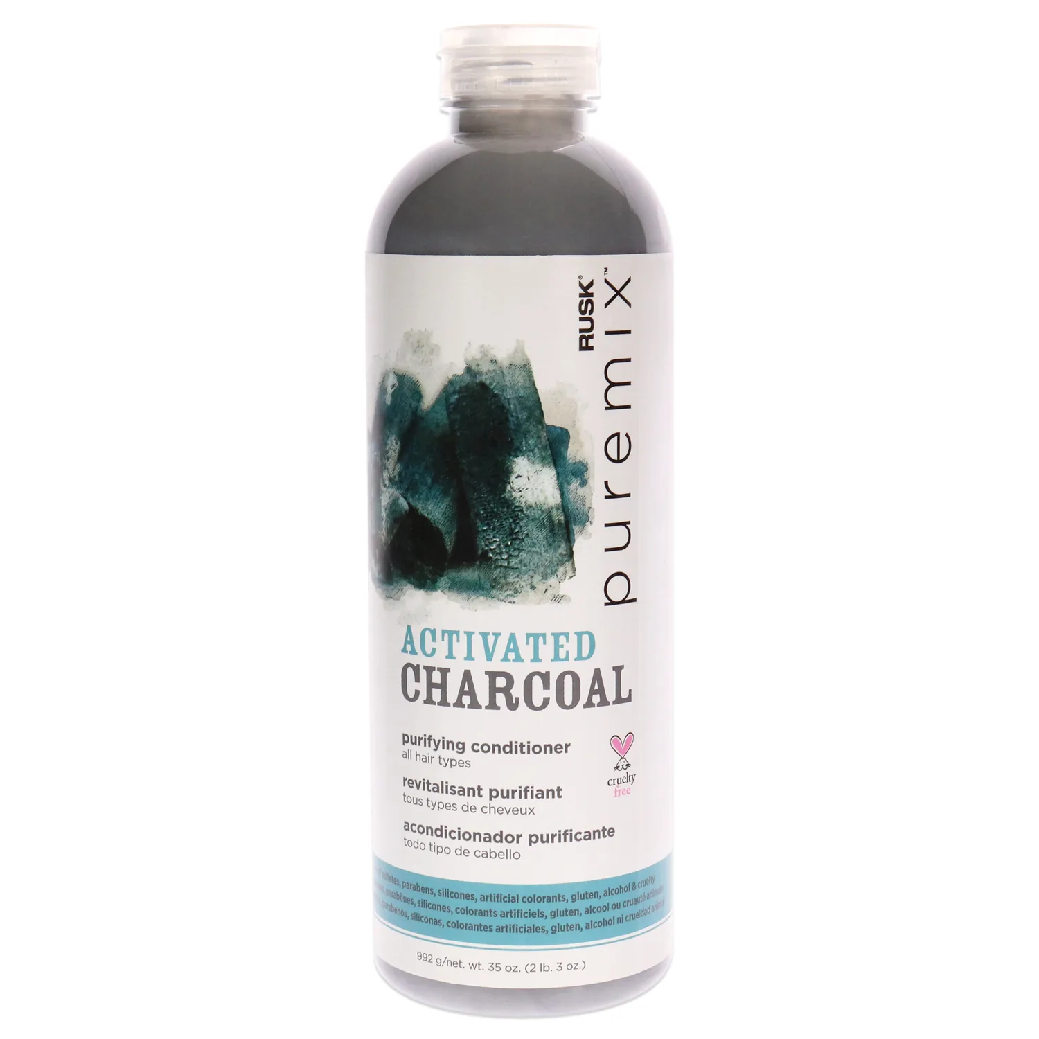 Rusk Puremix Activated Charcoal Purifying Conditioner 1035ml / 35 oz