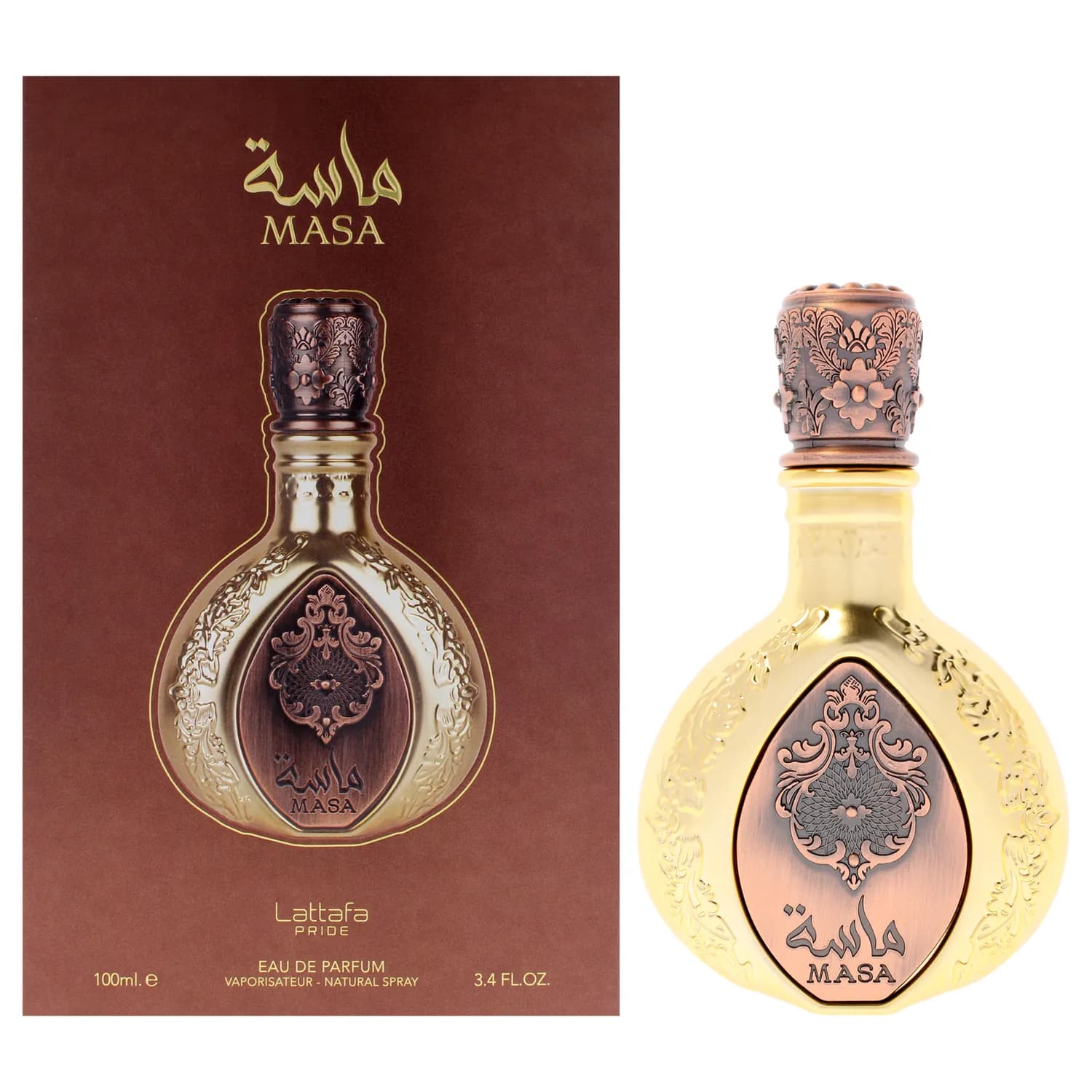 Lattafa Pride Masa for Unisex Eau De Parfum Spray, 3.4 Ounce