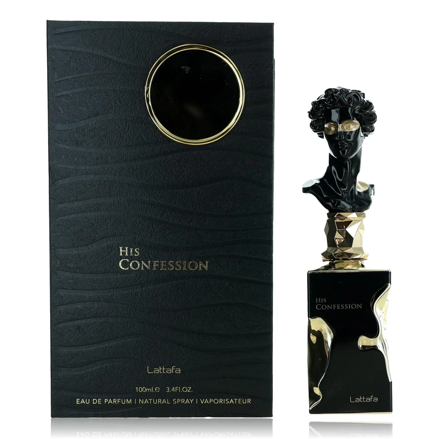 Lattafa His Confession for Men Eau de Parfum Spray, 3.4 Ounce / 100 Ml