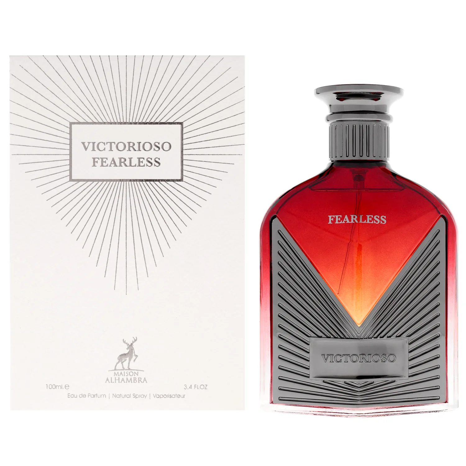 Maison Alhambra Victorioso Fearless for Unisex Eau de Parfum Spray, 3.4 Ounce / 100 ml