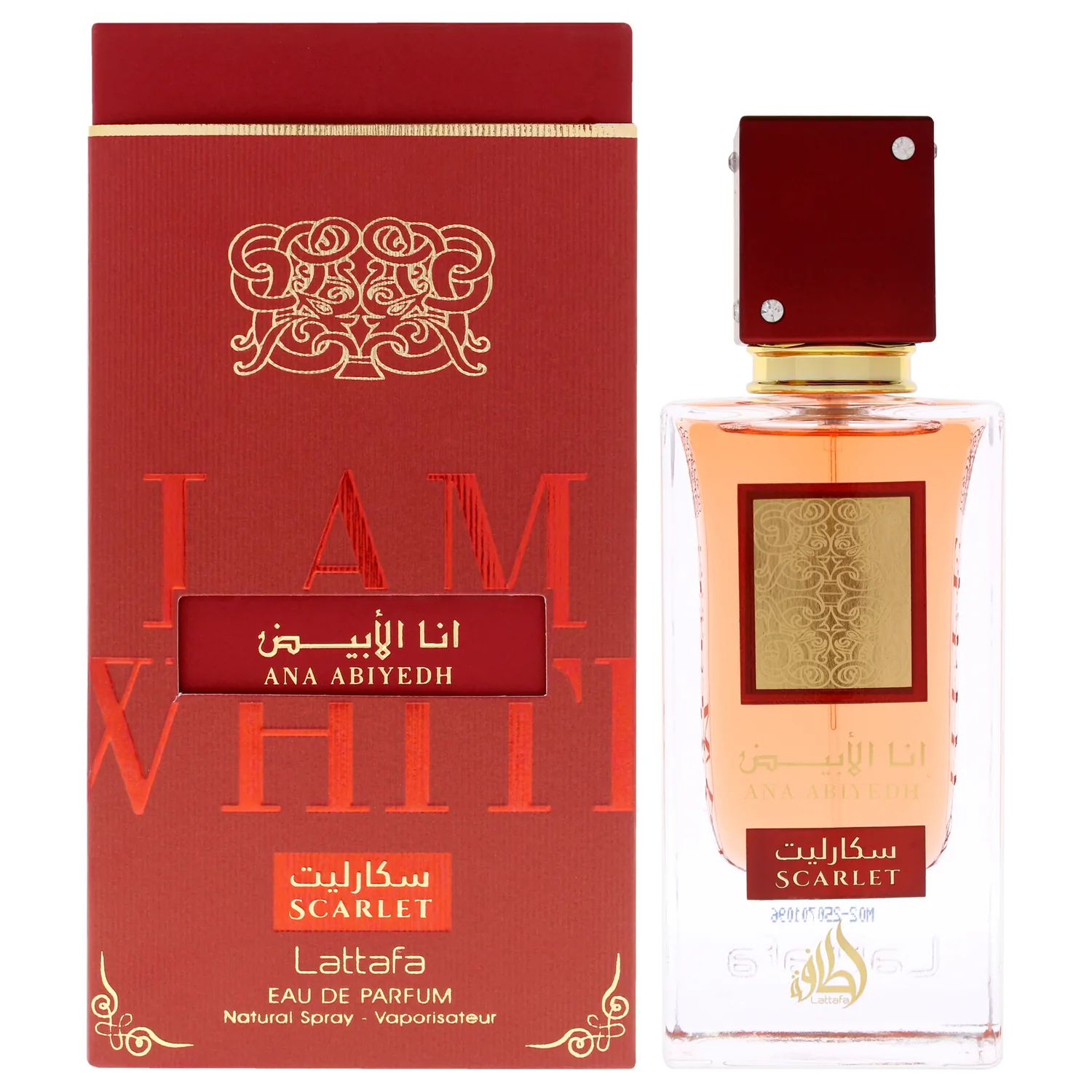 Lattafa Ana Abiyedh Scarlet – Fruity, Floral, Spicy, Sweet – Eau de Parfum Spray Long-Lasting Fragrance for Unisex, 2.0 Ounce / 60 ml